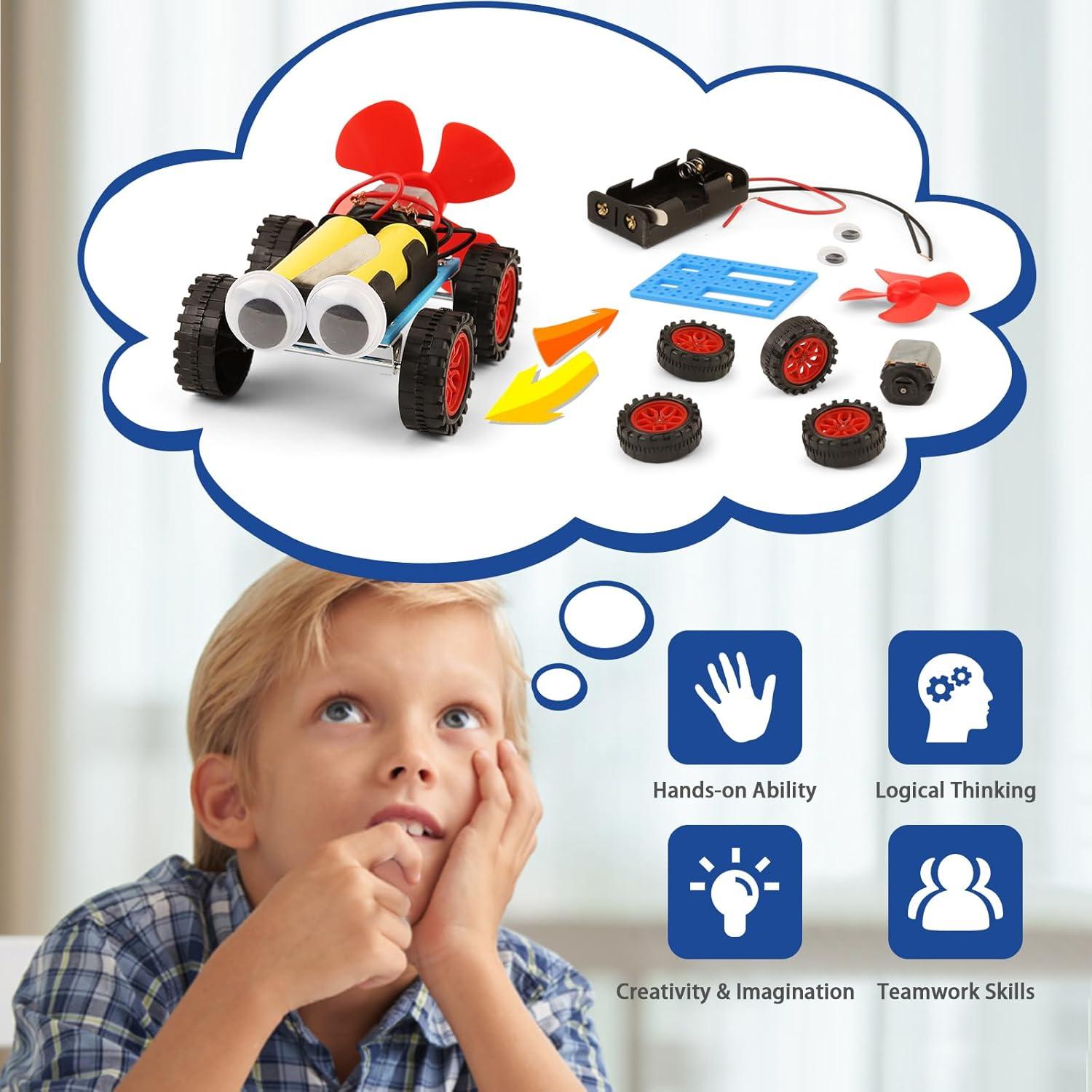 Kit STEM 5 en 1 BeAndge para Niños 6+ Años - Autos Eólicos