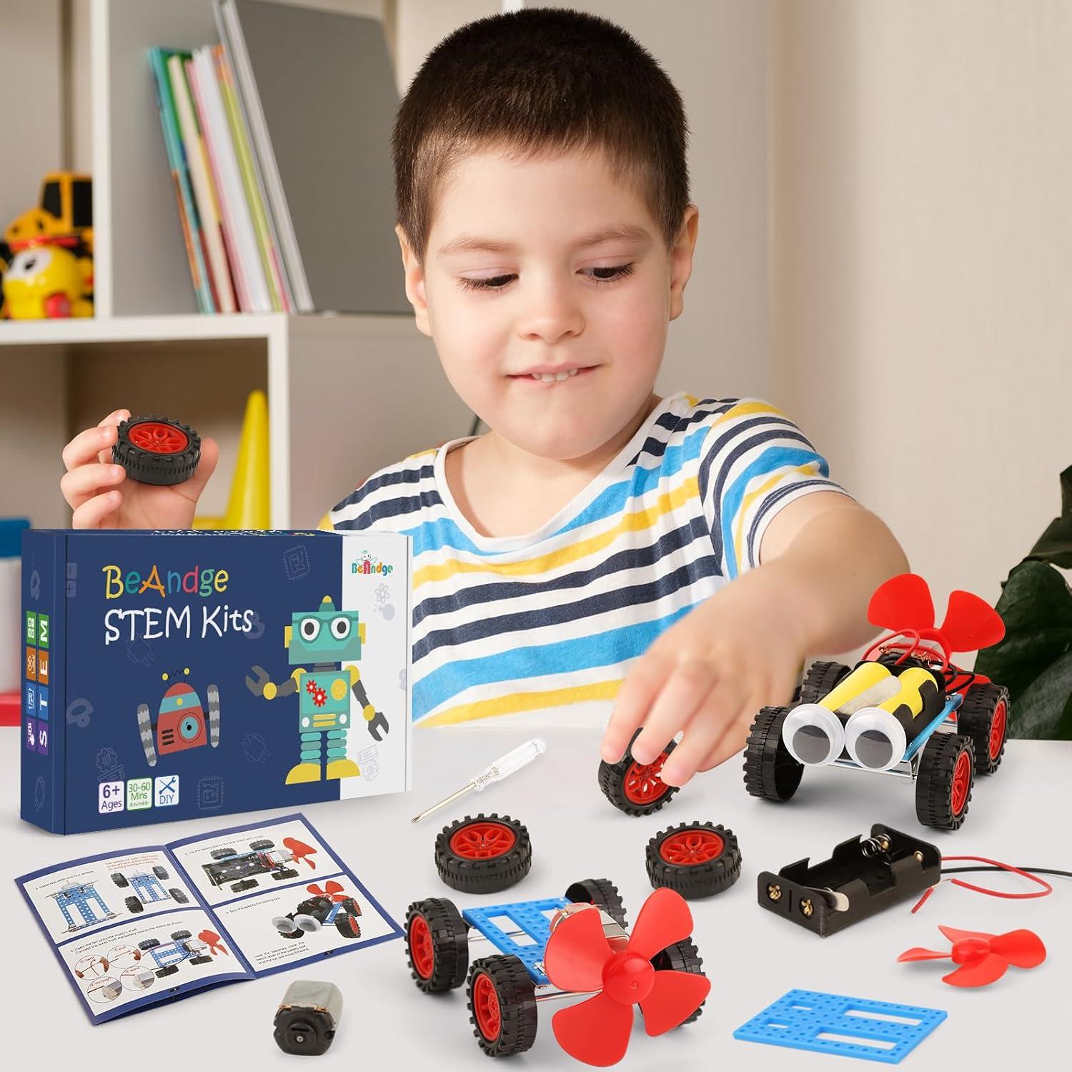 Kit STEM 5 en 1 BeAndge para Niños 6+ Años - Autos Eólicos