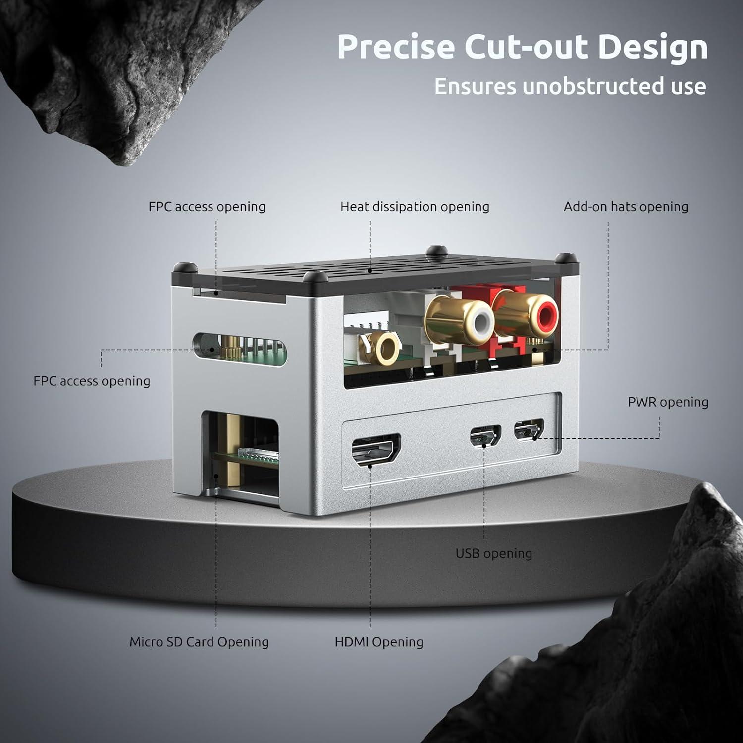 Caja de Aluminio InnoMaker para Raspberry Pi Zero con Disipador