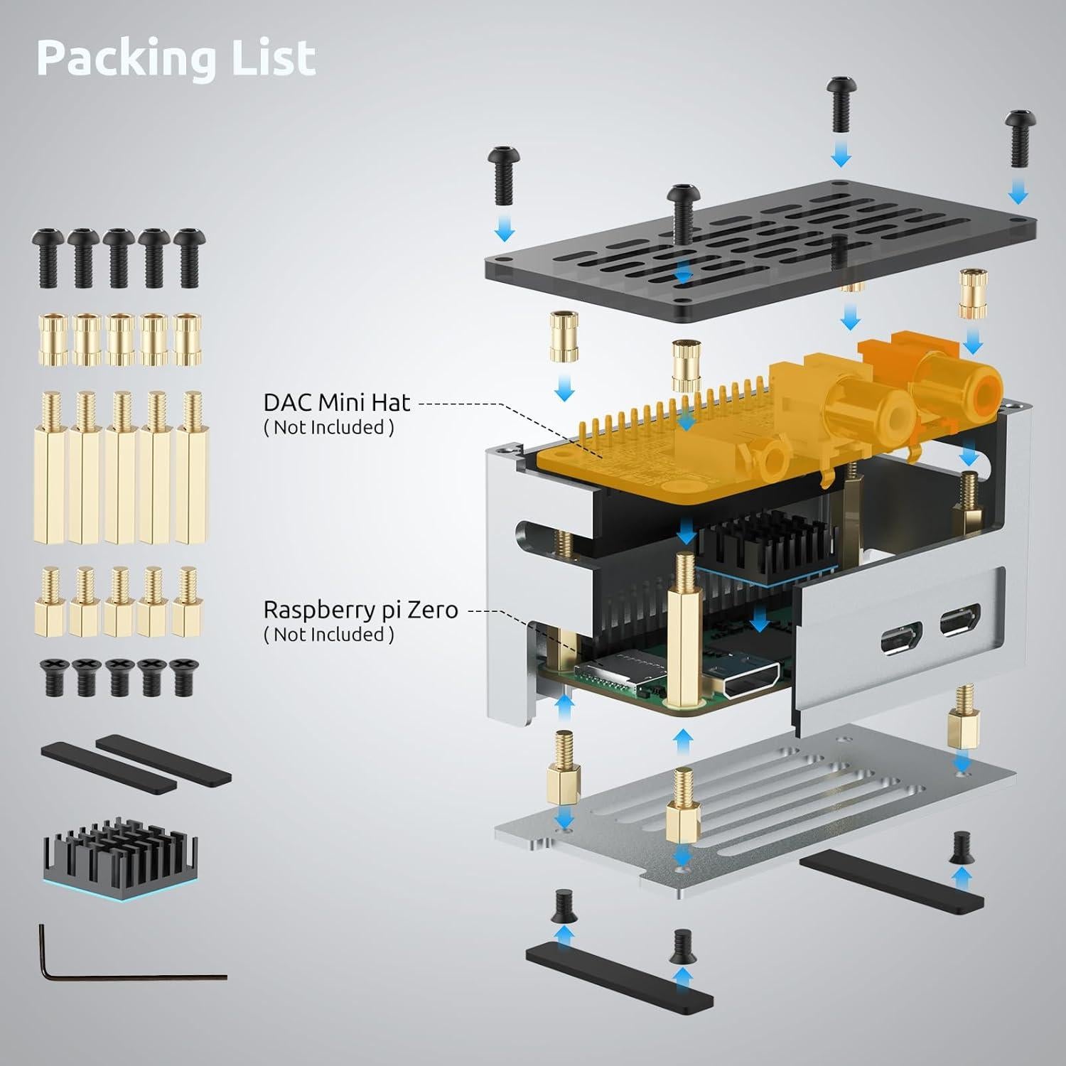 Caja de Aluminio InnoMaker para Raspberry Pi Zero con Disipador