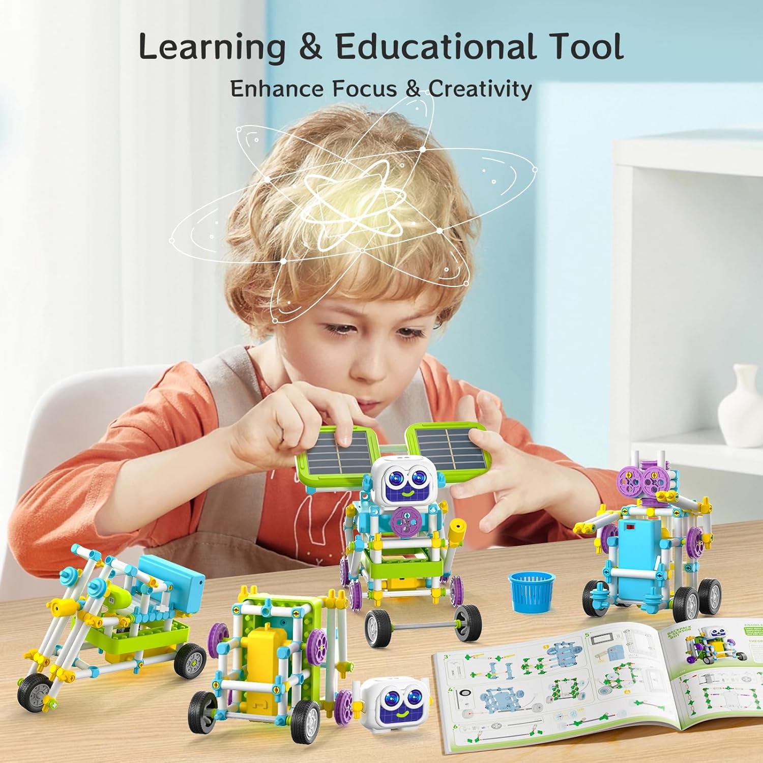 Kit de Juguetes STEM RISUNTOY 434 Piezas - Robots Solares