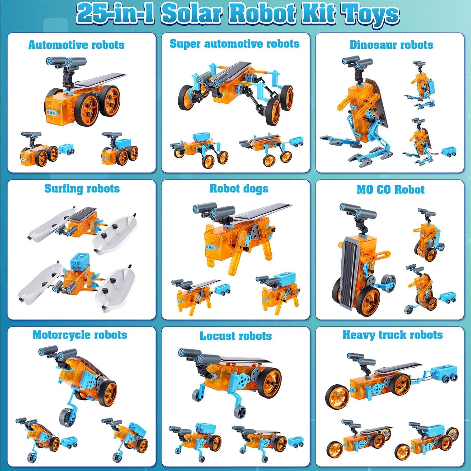Kit de Robot Solar 25-en-1 Dioju - Juguete STEM para Niños 8+