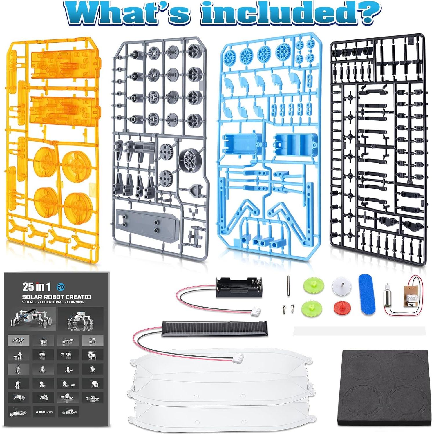 Kit de Robot Solar 25-en-1 Dioju - Juguete STEM para Niños 8+