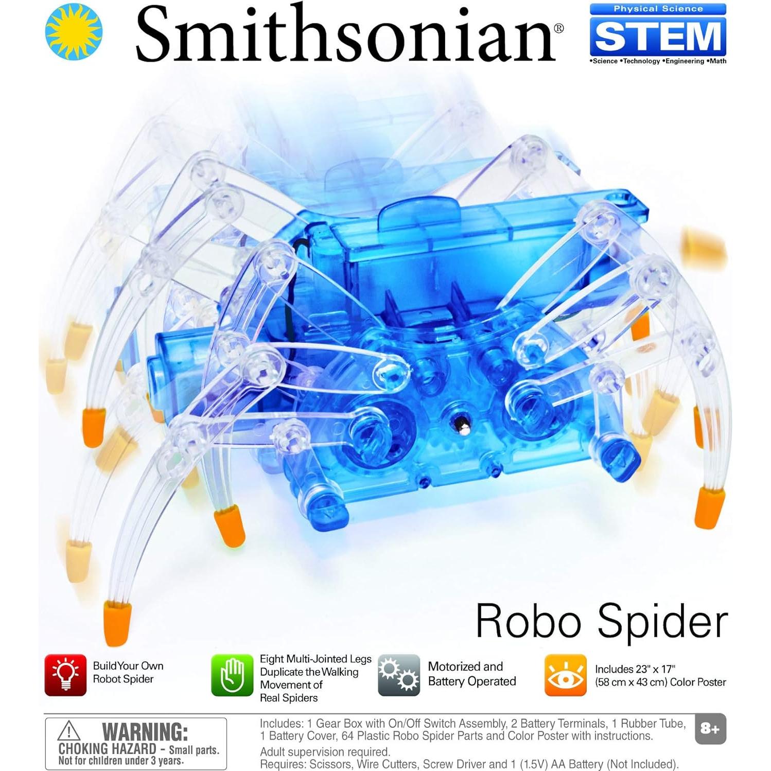 Kit Araña Robot Smithsonian 64 Piezas Motorizado STEM