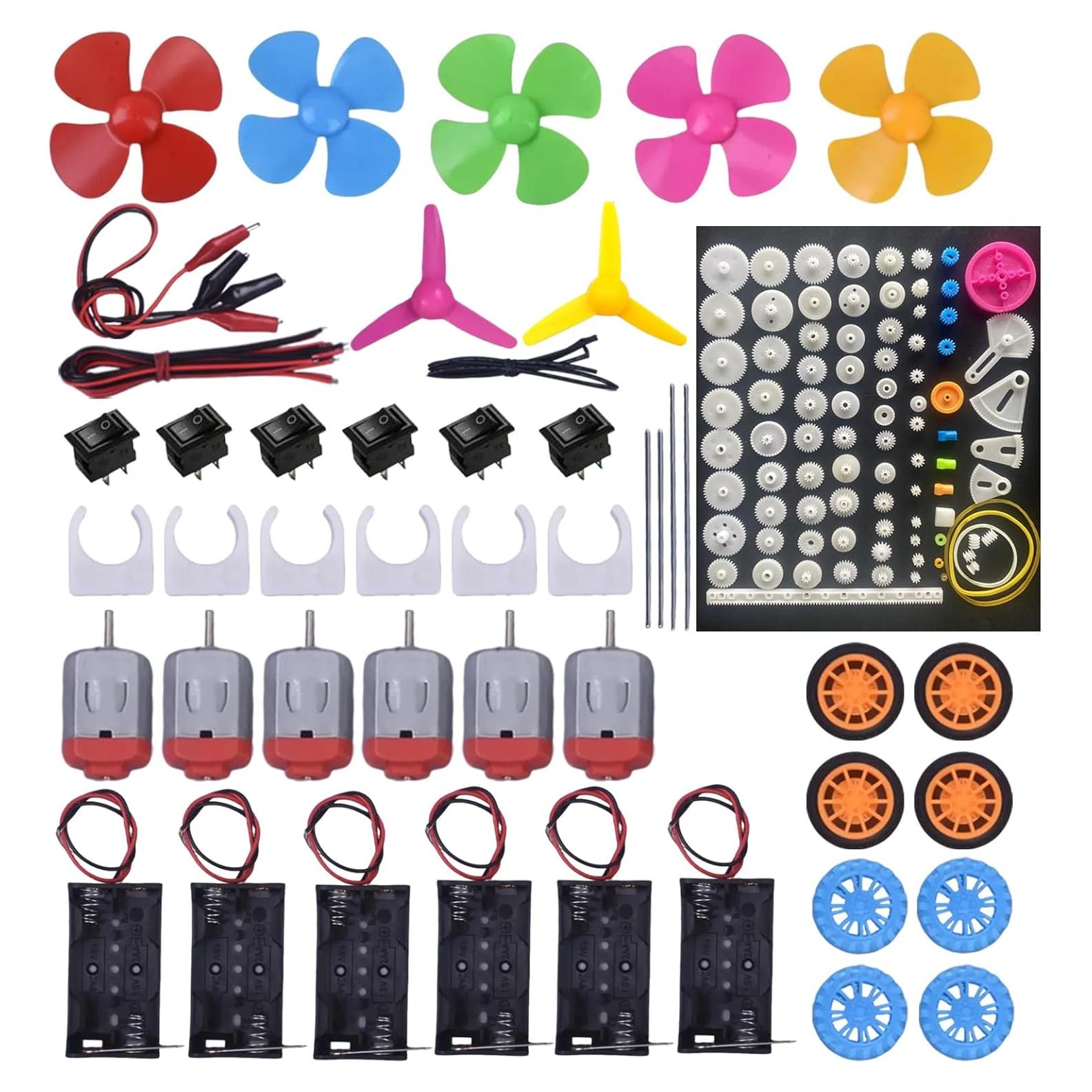 Kit de Motor DC Eléctrico Andgiv 131 Piezas STEM Proyectos