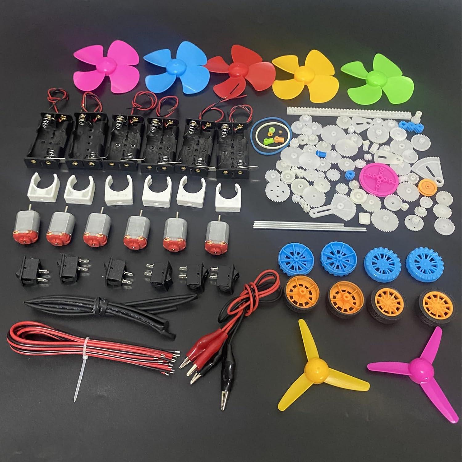 Kit de Motor DC Eléctrico Andgiv 131 Piezas STEM Proyectos