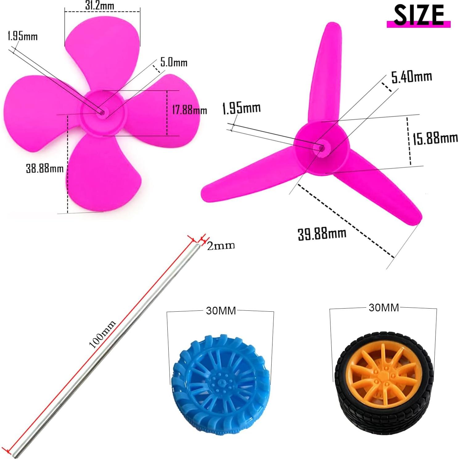 Kit de Motor DC Eléctrico Andgiv 131 Piezas STEM Proyectos