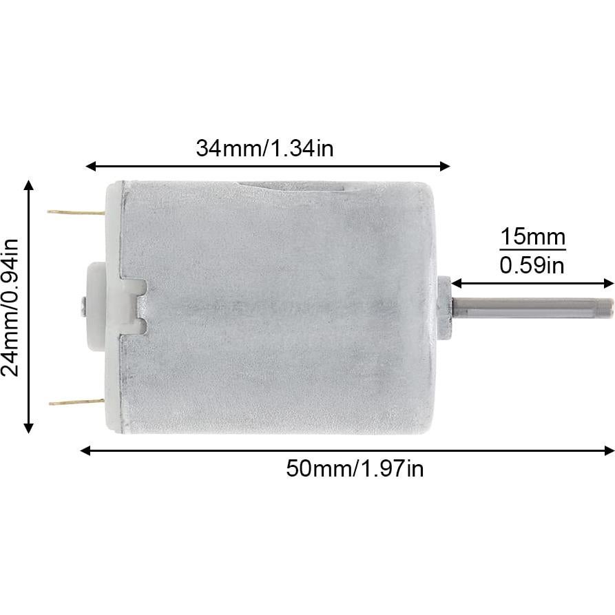 5 Motores DC R280 12-24V 24000RPM Micro para Juguetes y Electrodomésticos
