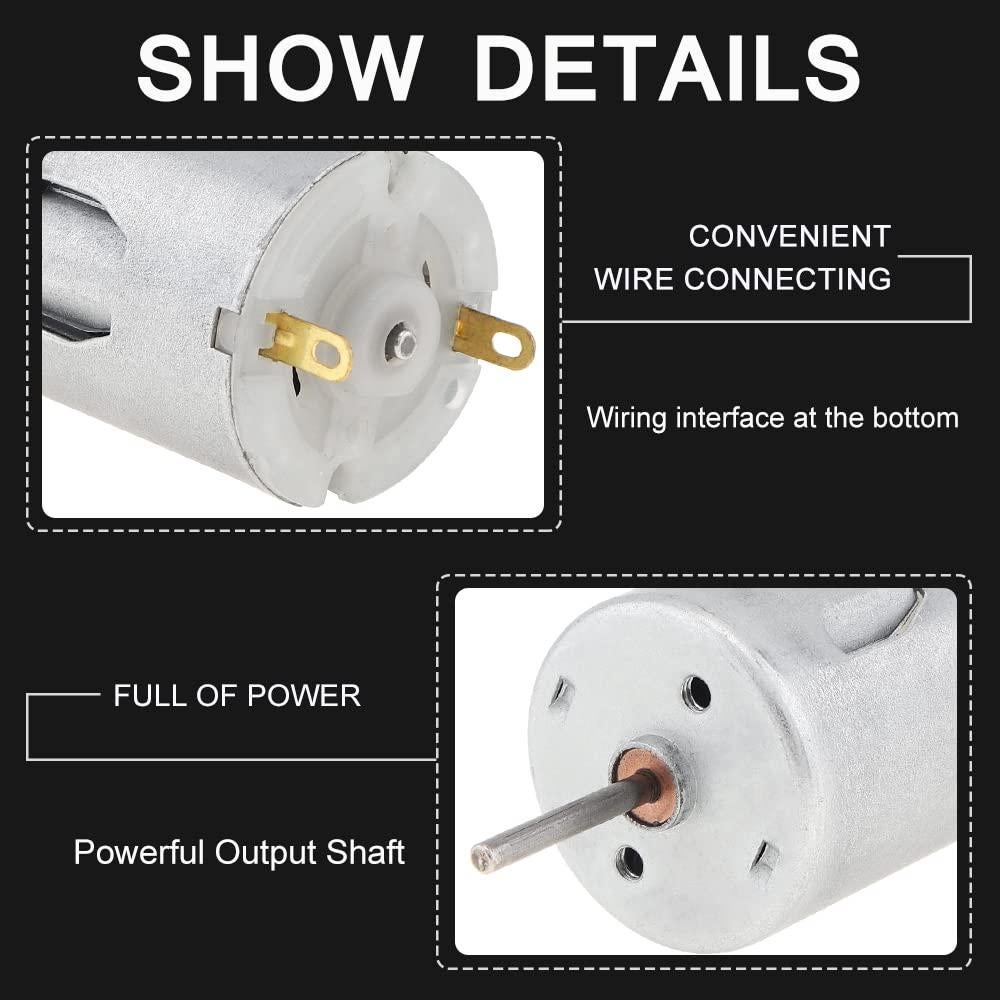 5 Motores DC R280 12-24V 24000RPM Micro para Juguetes y Electrodomésticos