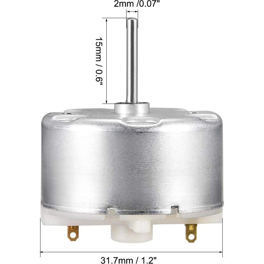 Motor DC uxcell 3V 4300-4700RPM Alta Velocidad para DIY