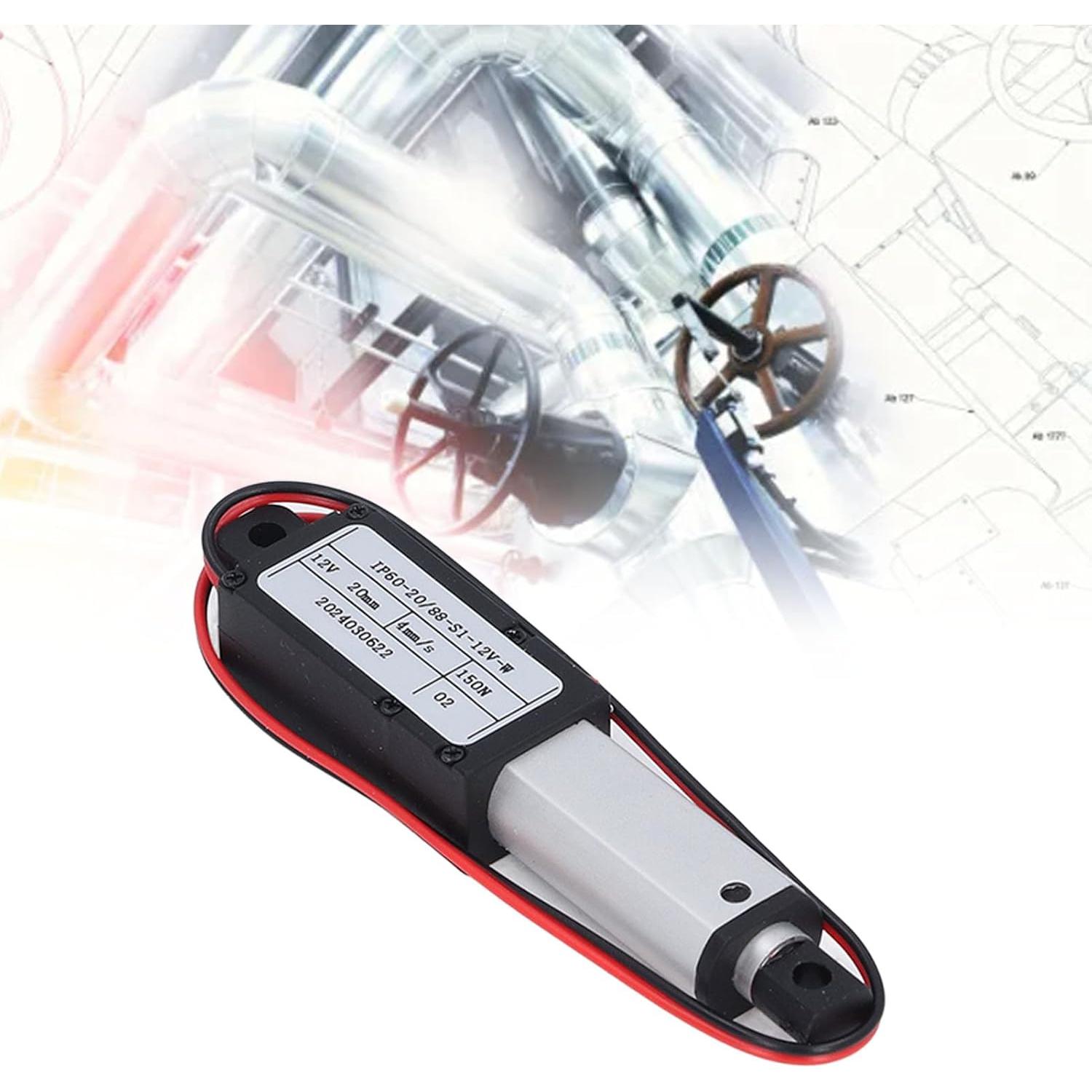 Actuador Eléctrico Lineal 12V Eujgoov 20mm 150N Compacto