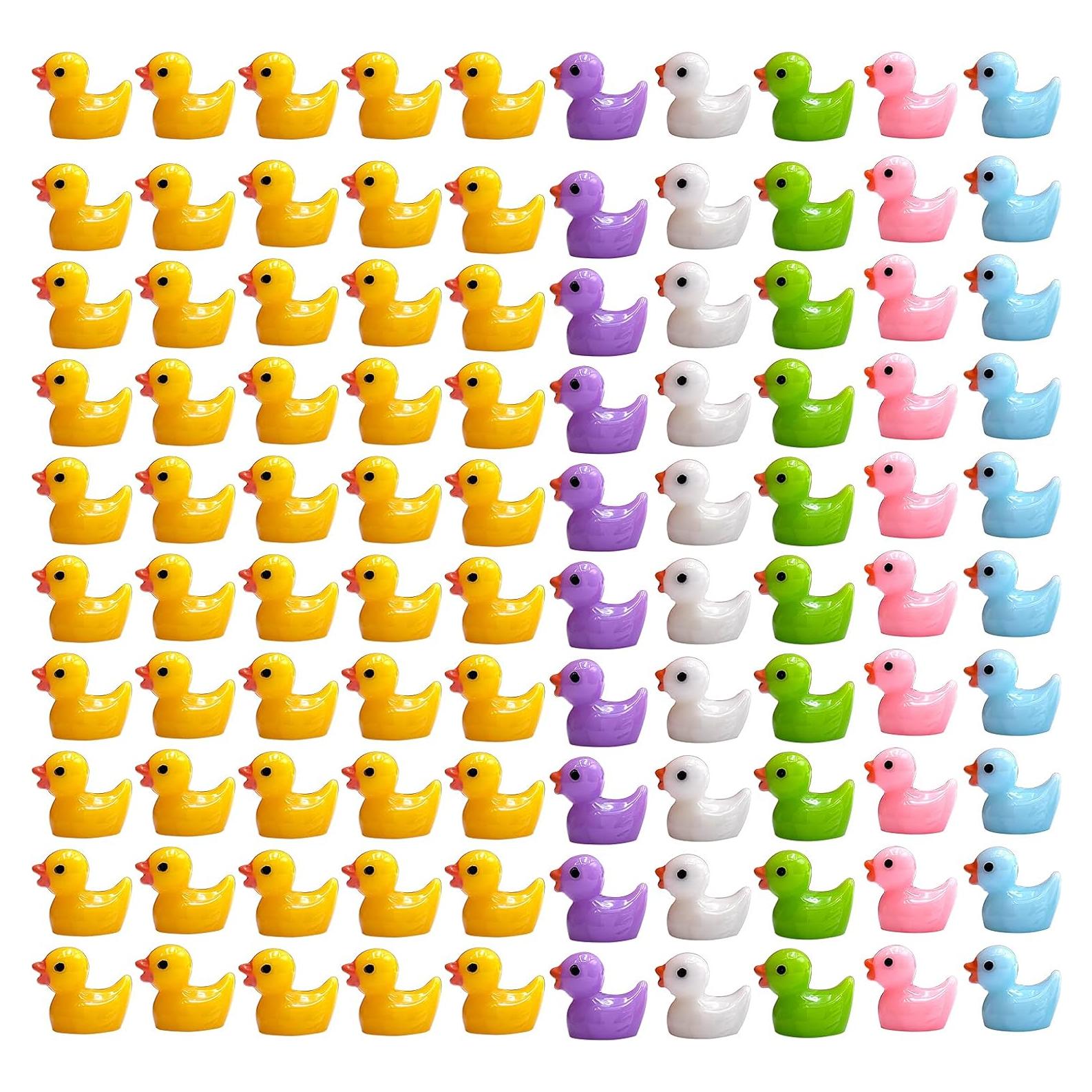 150 Mini Patos de Resina para Jardín de Hadas y Acuario