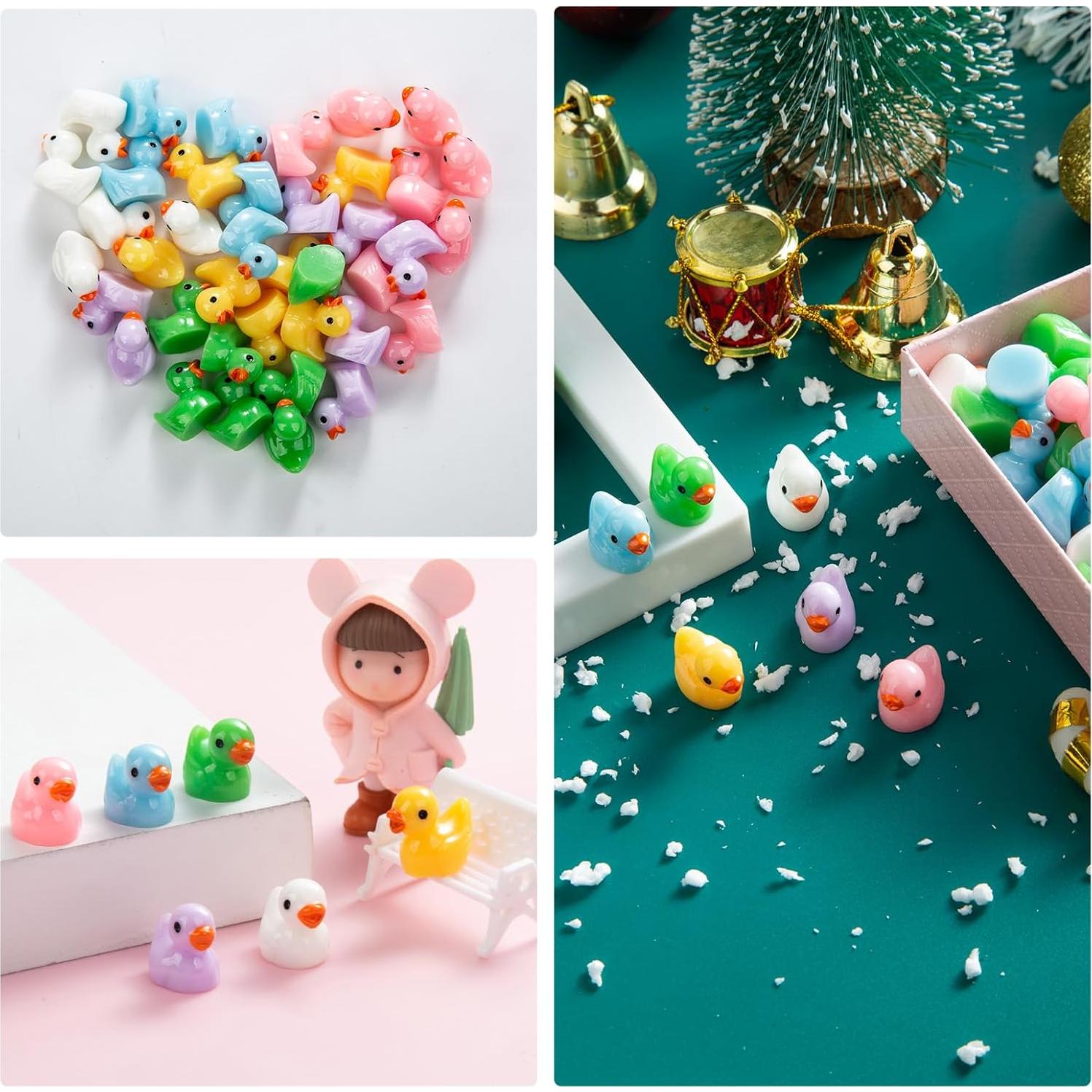 150 Mini Patos de Resina para Jardín de Hadas y Acuario