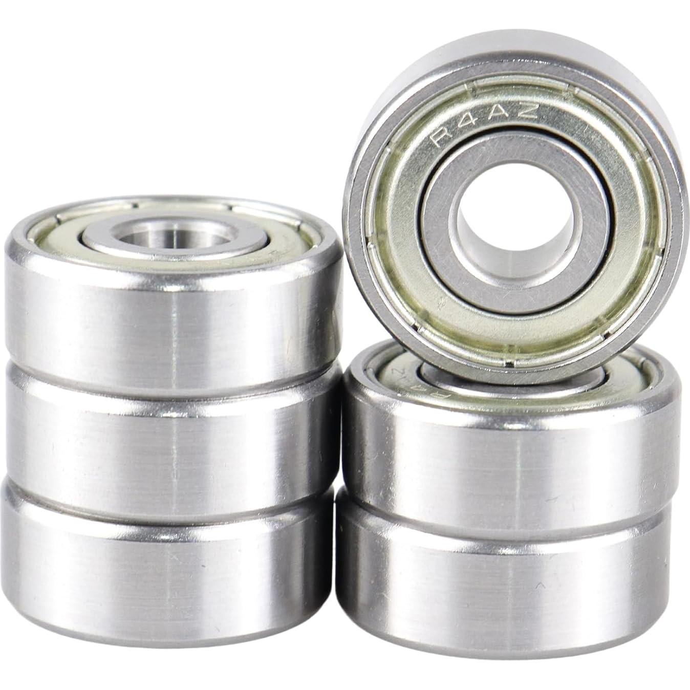 10 Rodamientos Metálicos Doble Sello R4AZZ ABEC-5 6.35mm