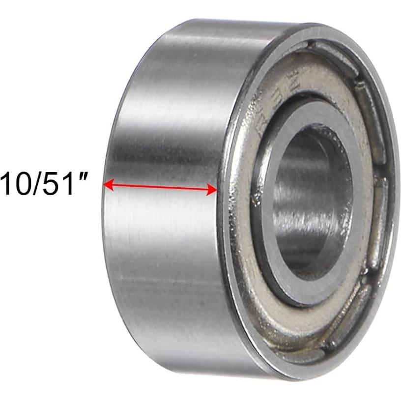 20 Rodamientos de Bolas R3ZZ uxcell Doble Sellado 4.76mm