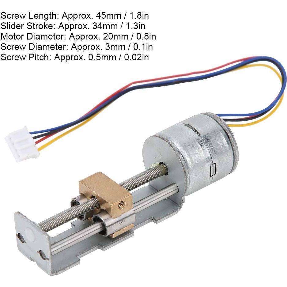 Mini Actuador Lineal Dilwe Motor Paso a Paso 5-9V