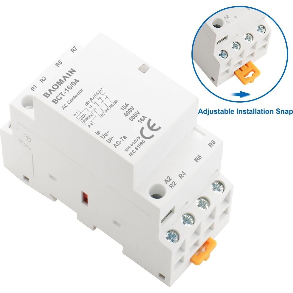 Contactores Modulares Baomain 24V AC 4 Polos 16A BCT-16-04