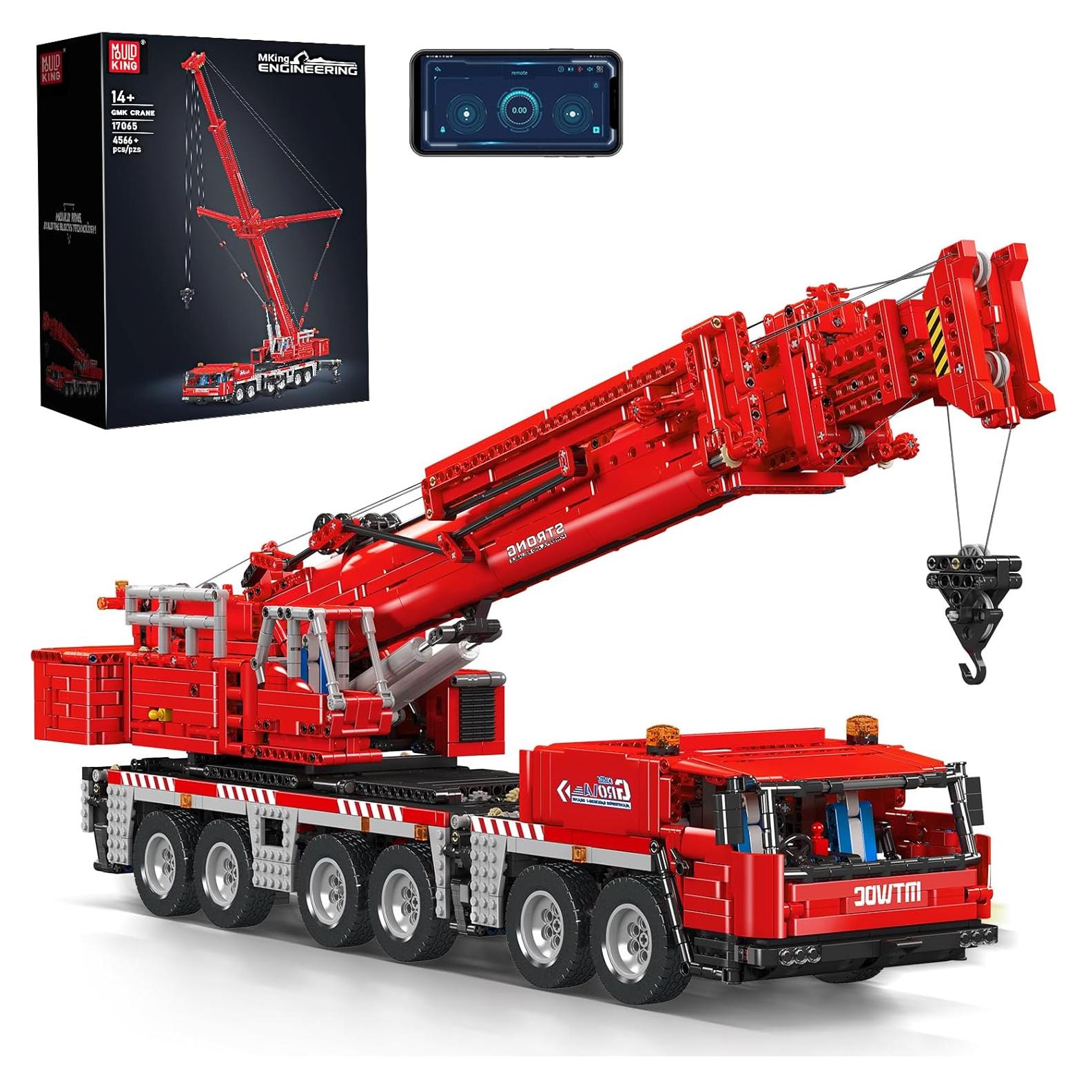 Juego de Bloques de Construcción Mould King 17065 Grúa RC 4566 Piezas