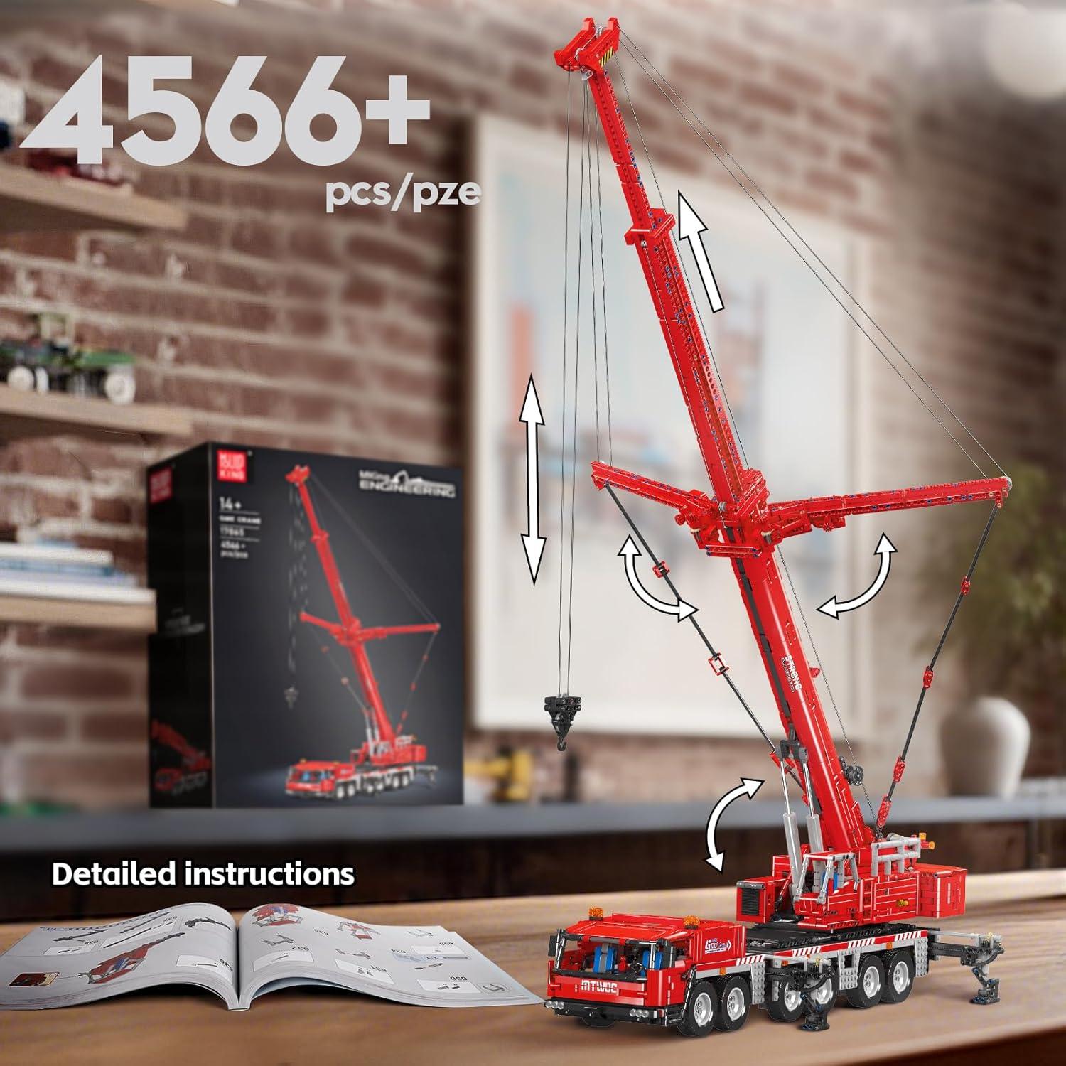 Juego de Bloques de Construcción Mould King 17065 Grúa RC 4566 Piezas