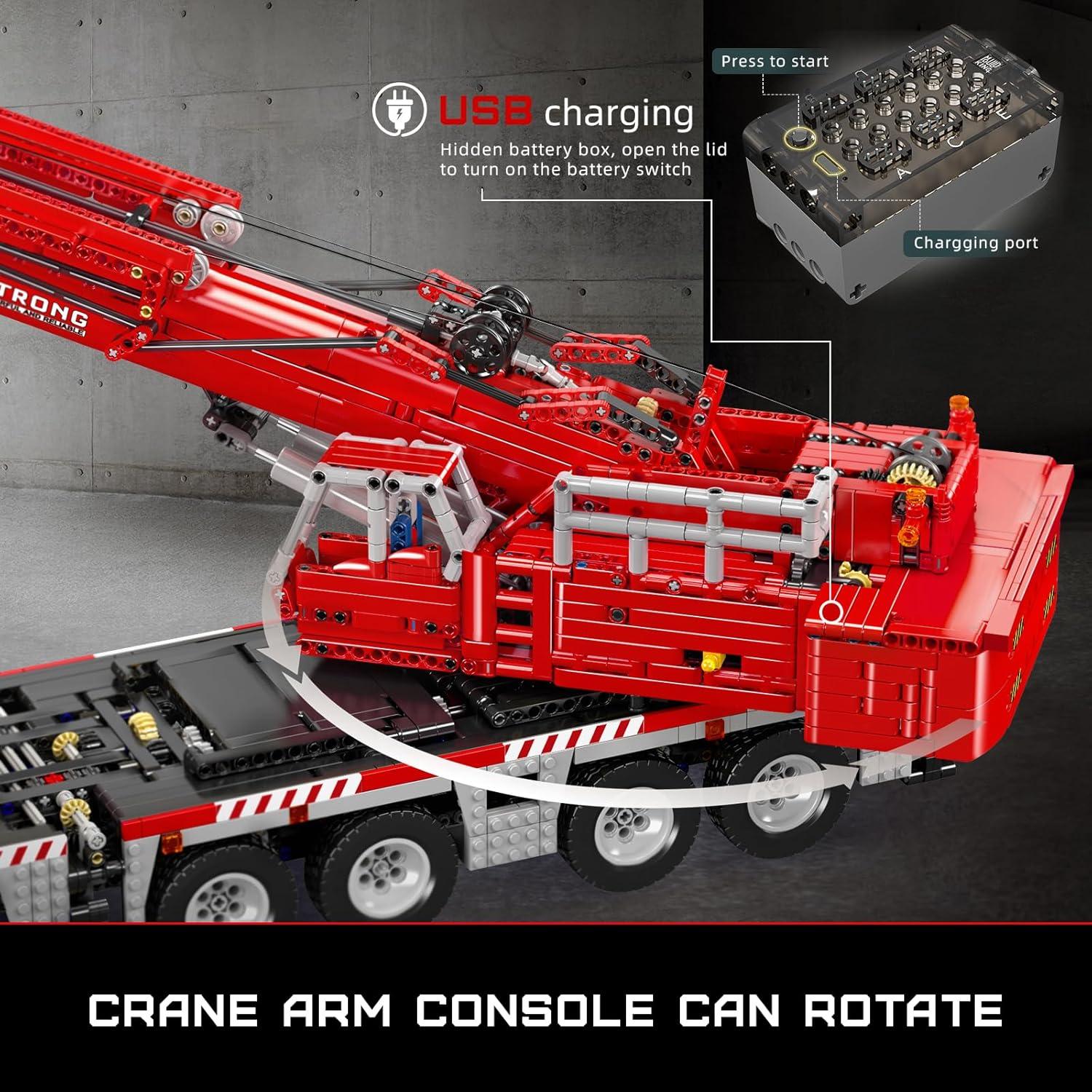 Juego de Bloques de Construcción Mould King 17065 Grúa RC 4566 Piezas