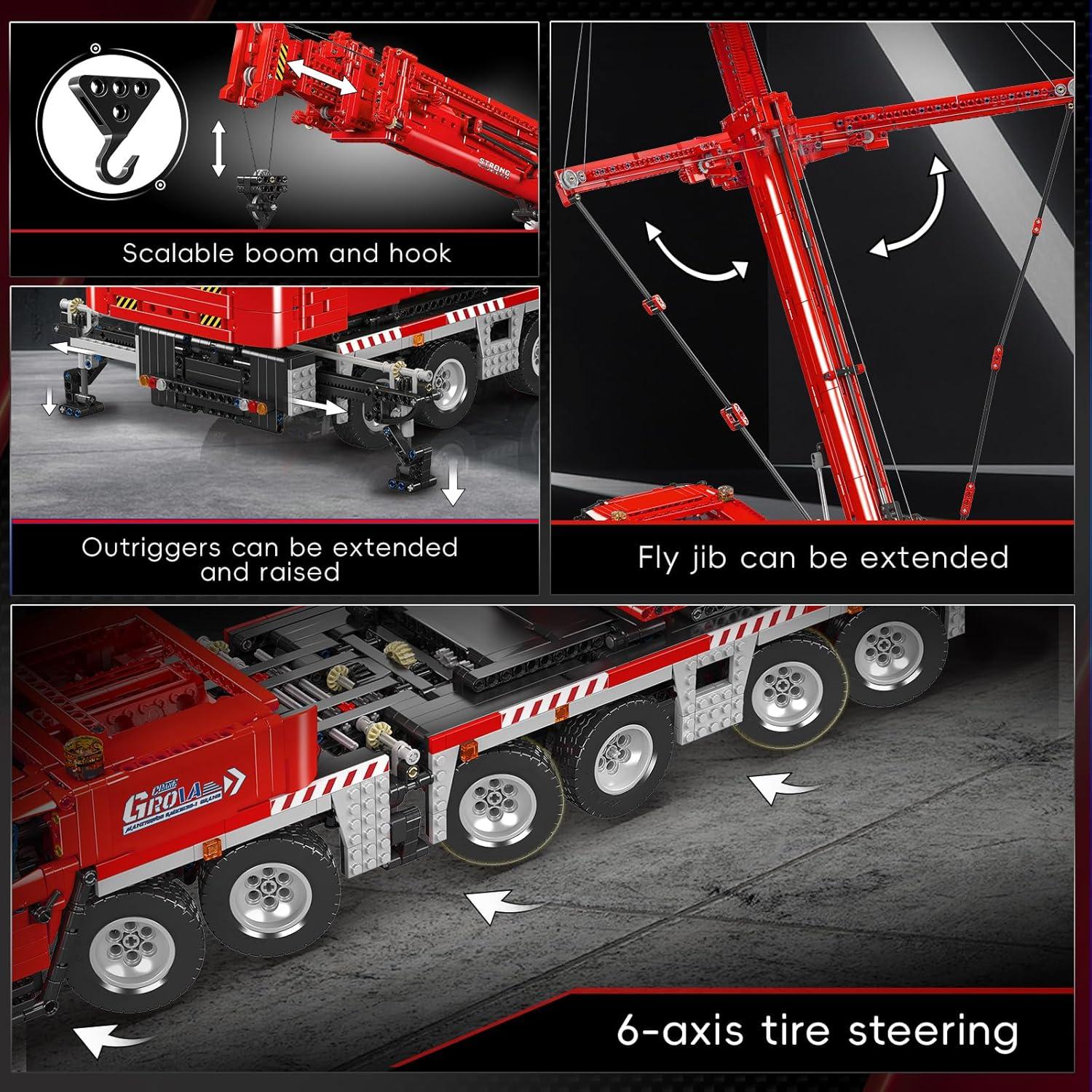 Juego de Bloques de Construcción Mould King 17065 Grúa RC 4566 Piezas