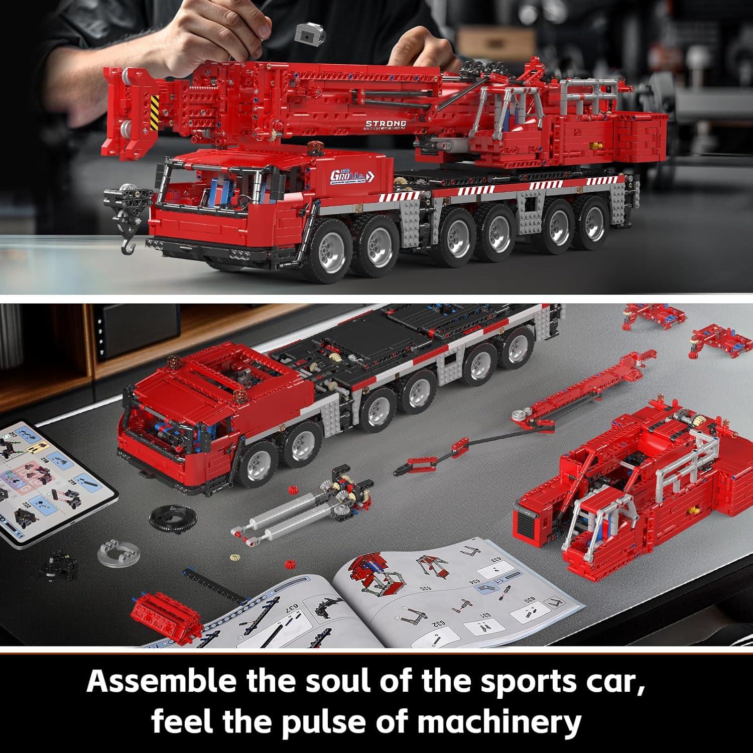 Juego de Bloques de Construcción Mould King 17065 Grúa RC 4566 Piezas