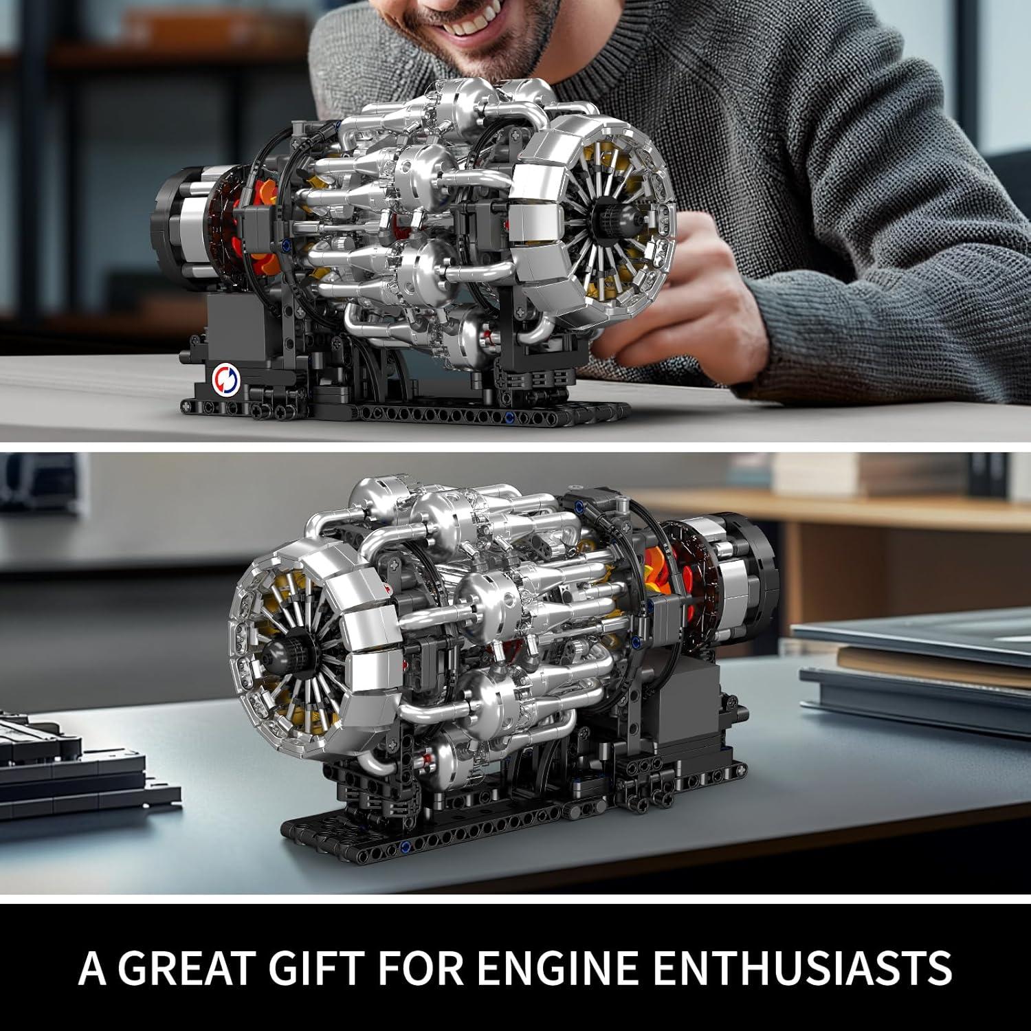 Kit de Construcción Motor Aeronave Mould King 1214 Piezas