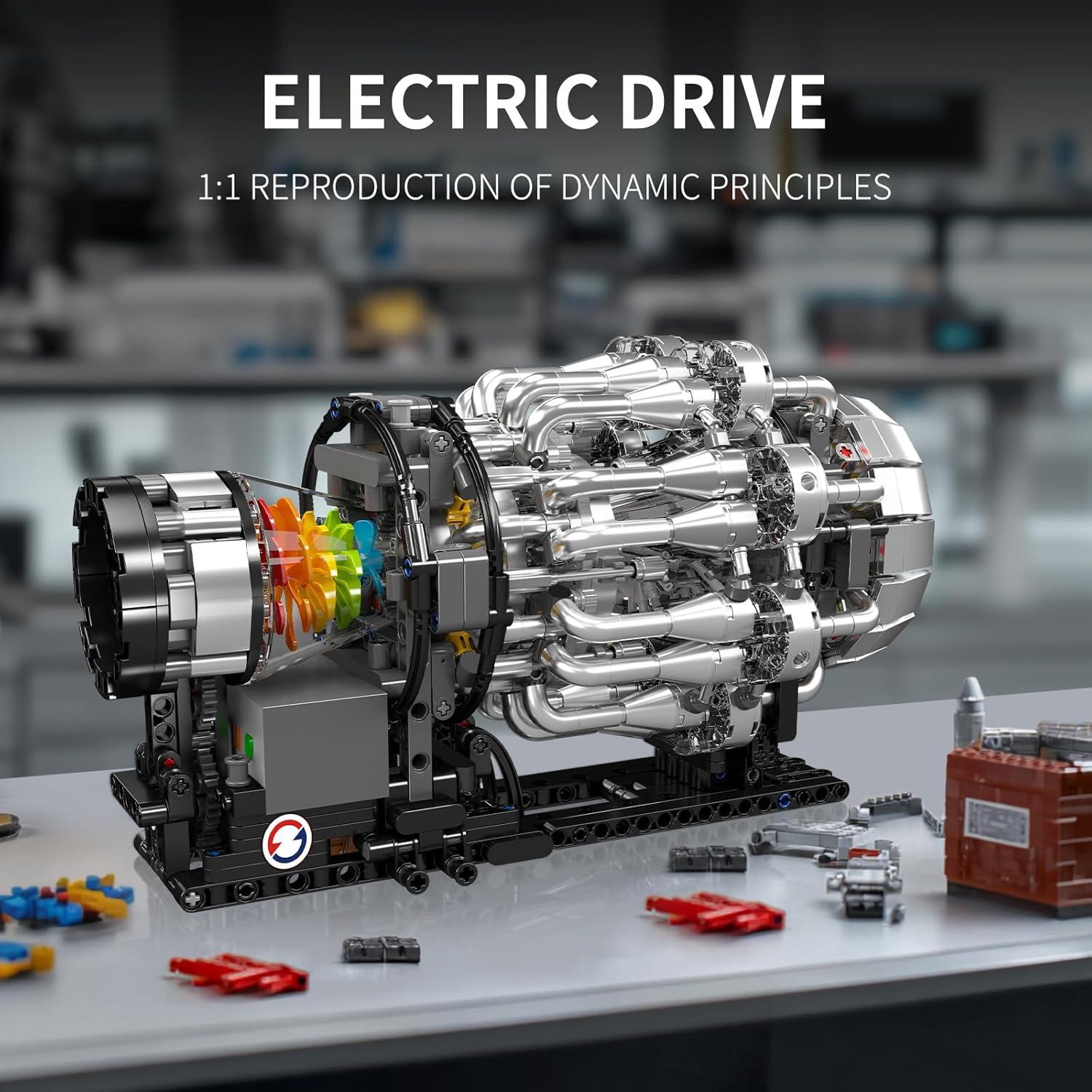 Kit de Construcción Motor Aeronave Mould King 1214 Piezas