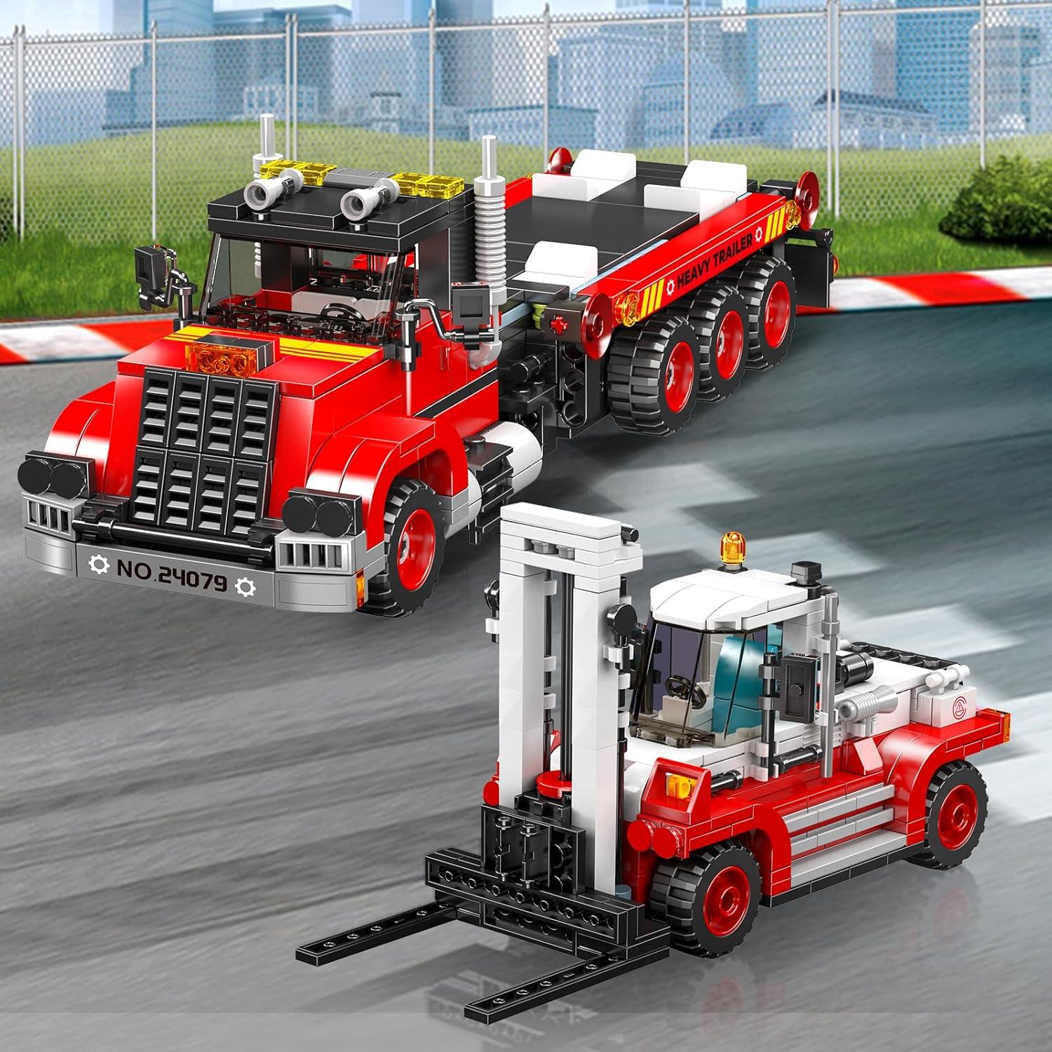 Kit de Construcción Mould King 24079 Camión y Montacargas 2 en 1