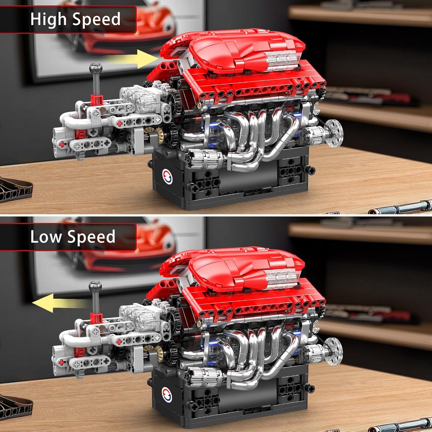 Mould King 10226 Kit Motor V12 863 Piezas Juguete STEM