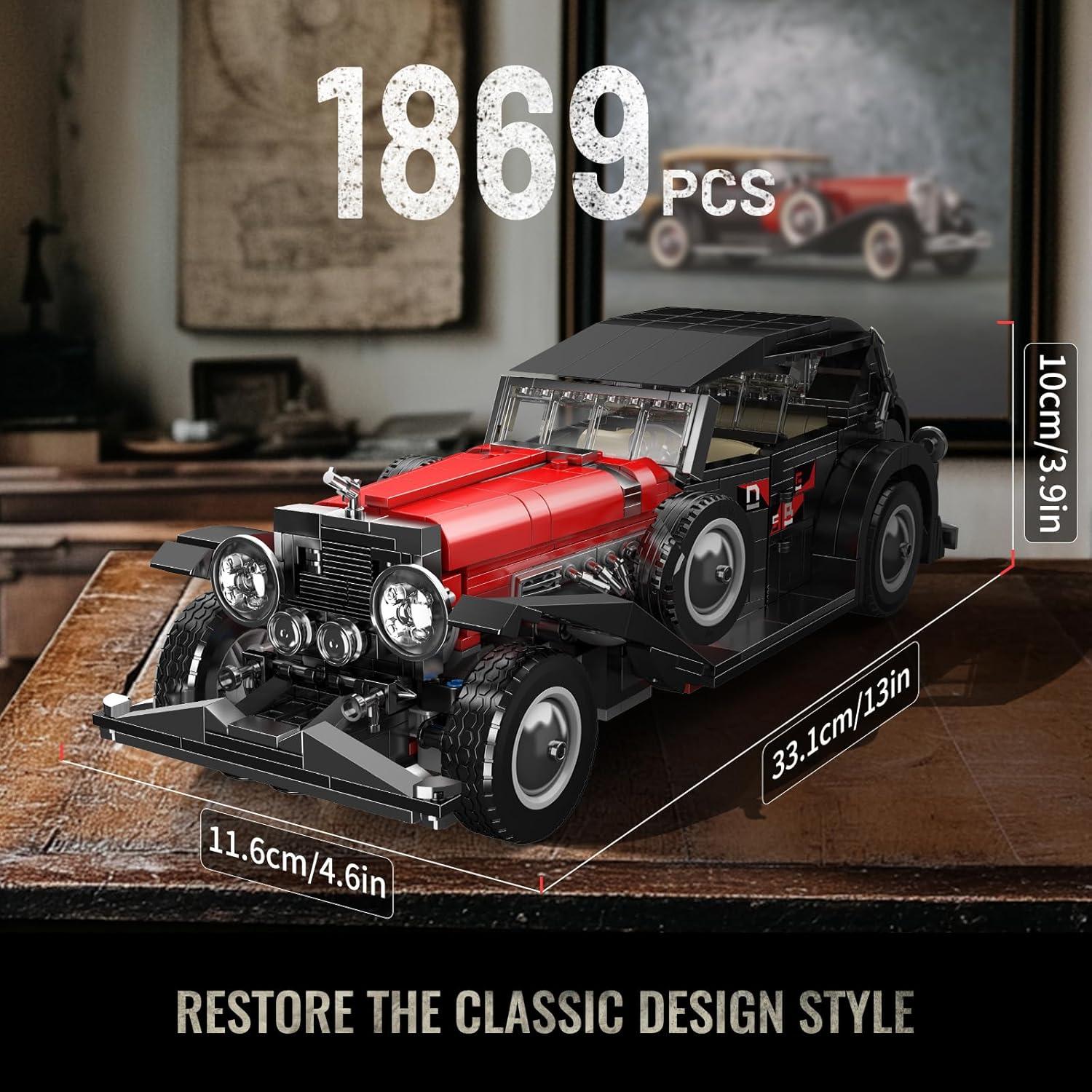 Mould King 10114 Coche Clásico Vintage 1308 Piezas