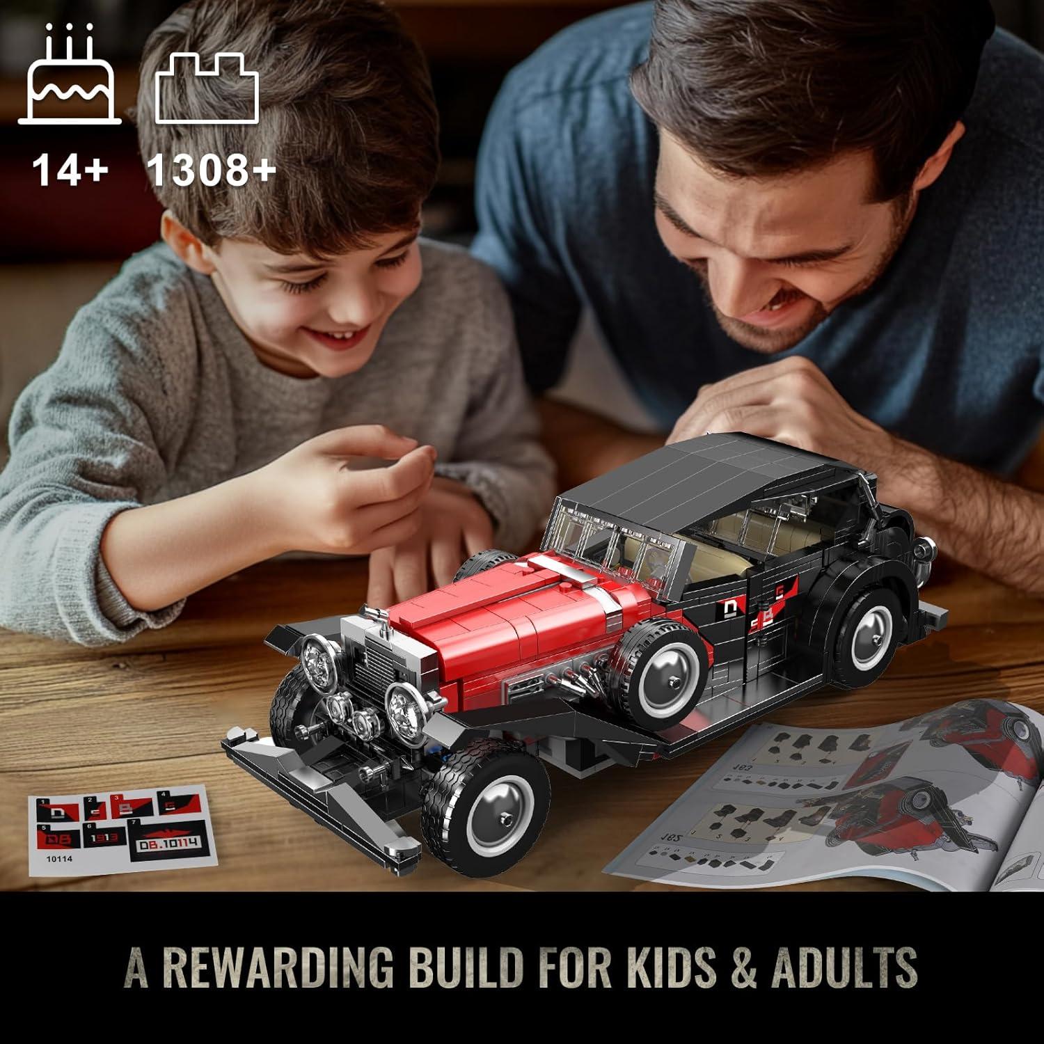 Mould King 10114 Coche Clásico Vintage 1308 Piezas