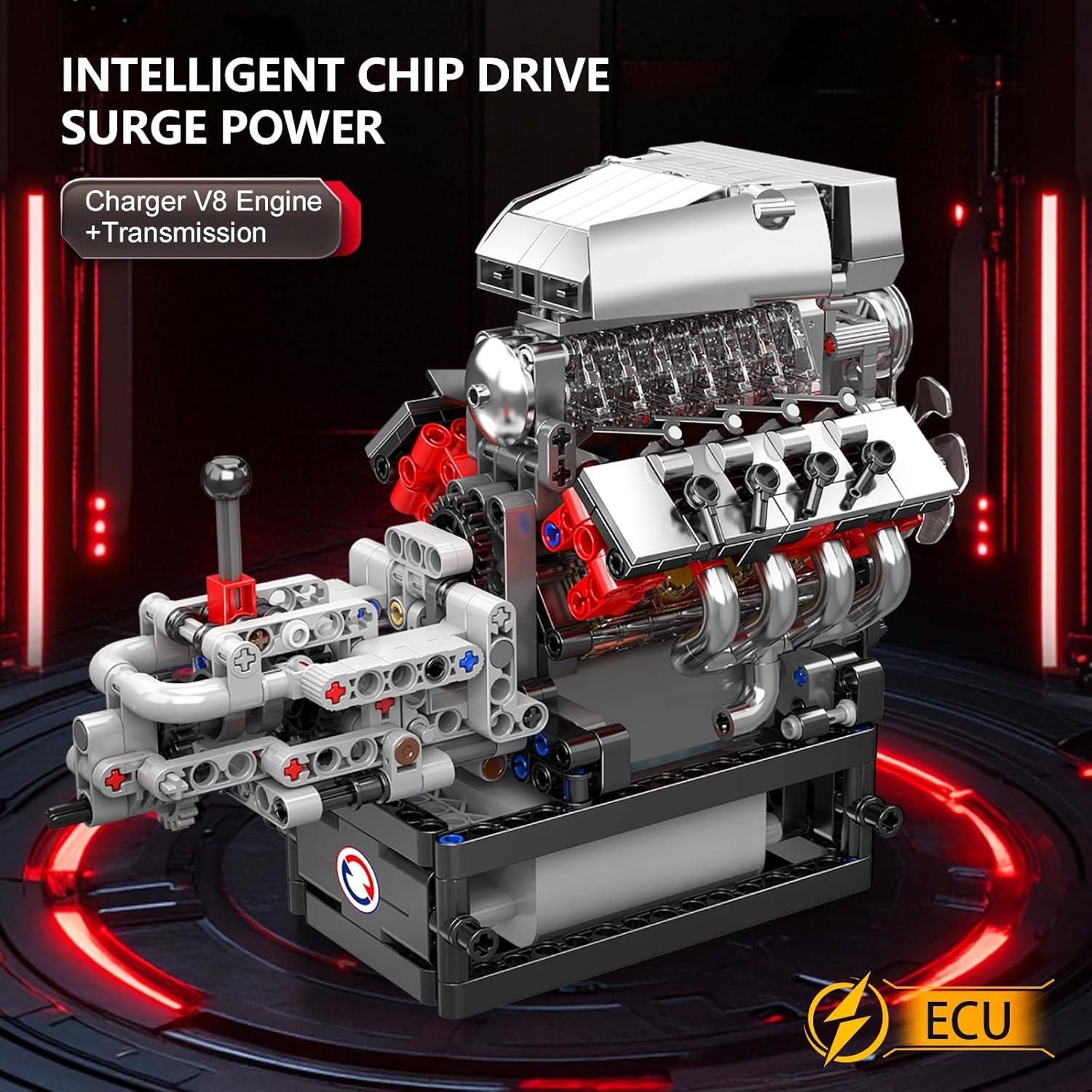 Kit de Construcción Motor Dodge V8 Mould King 10225 855 Piezas