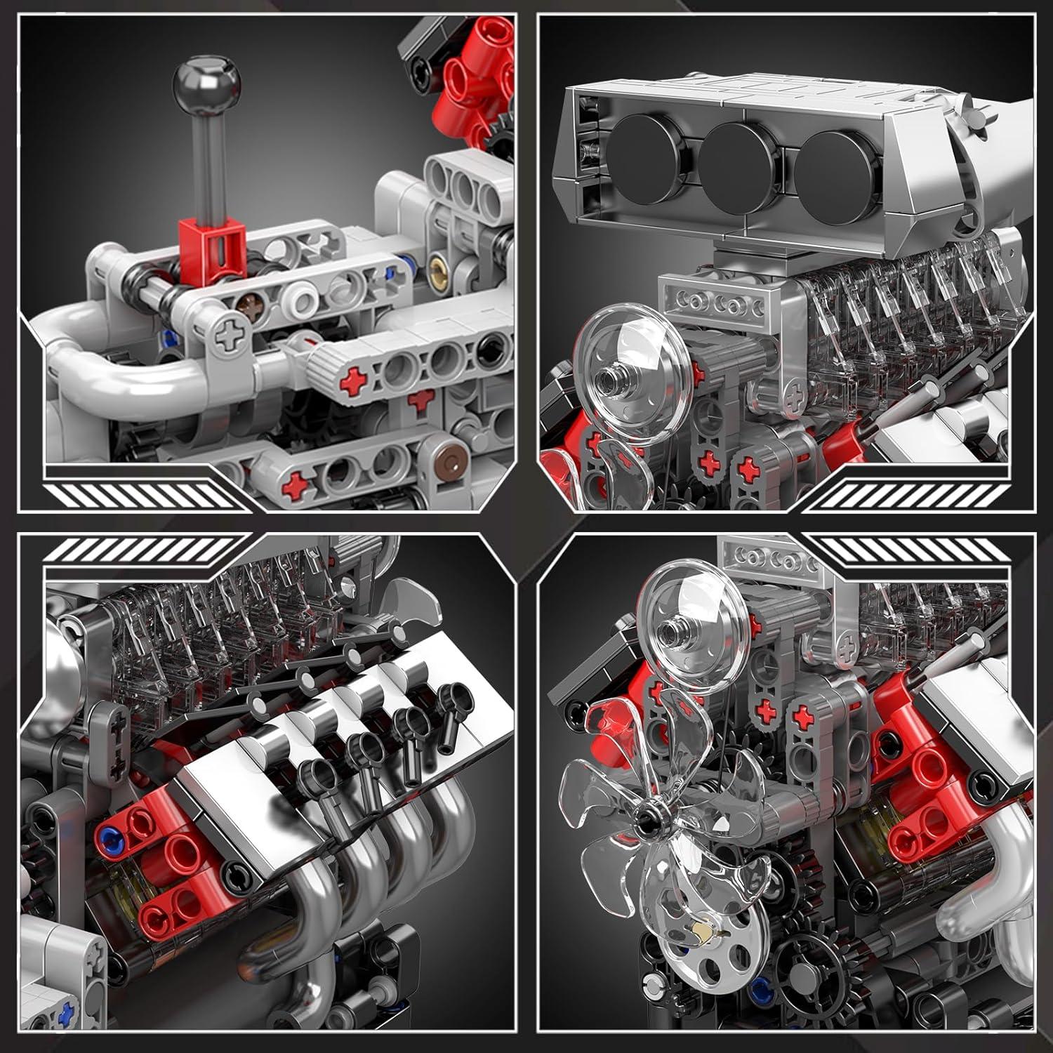 Kit de Construcción Motor Dodge V8 Mould King 10225 855 Piezas