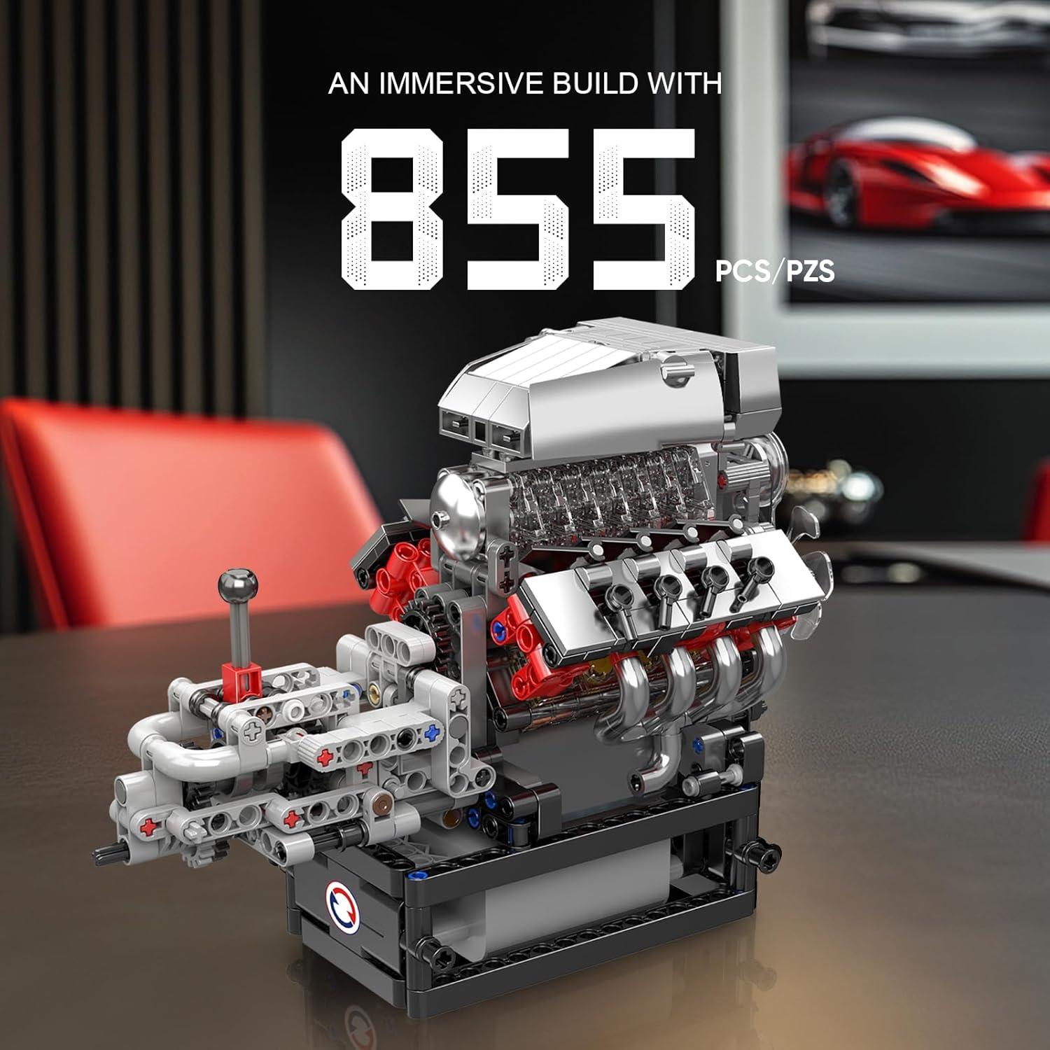 Kit de Construcción Motor Dodge V8 Mould King 10225 855 Piezas