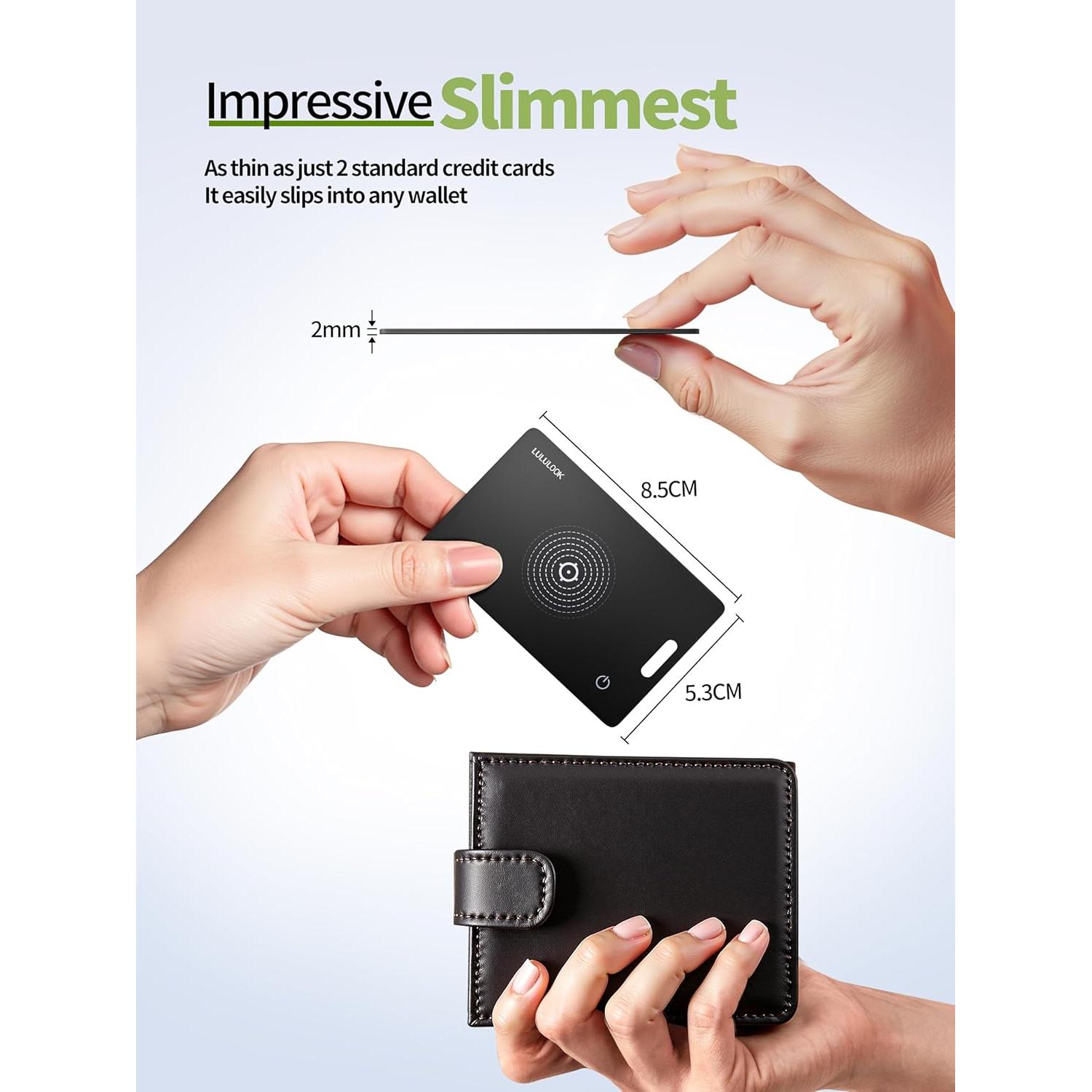 Tarjeta Rastreadora LULULOOK 3 Pack Negro, Inalámbrica IP68