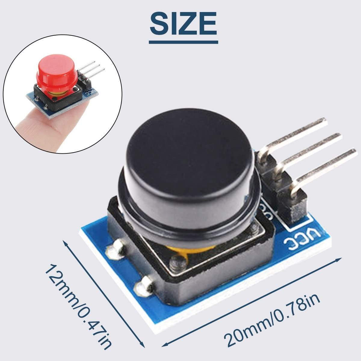 Módulo de Tecla Grande 12x12mm DAOKAI 6 Piezas 3.3V 5V