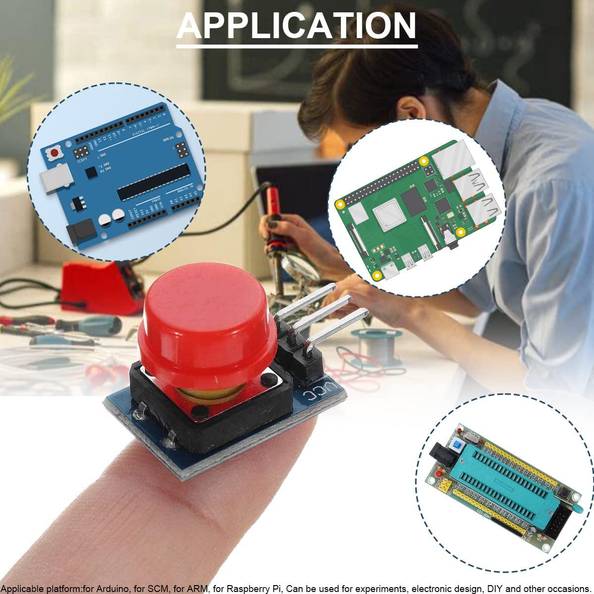 Módulo de Tecla Grande 12x12mm DAOKAI 6 Piezas 3.3V 5V