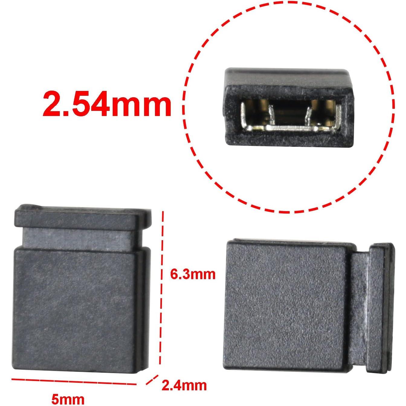 Capuchones de Puente 2.54mm MEETOOT 200PCS Negro