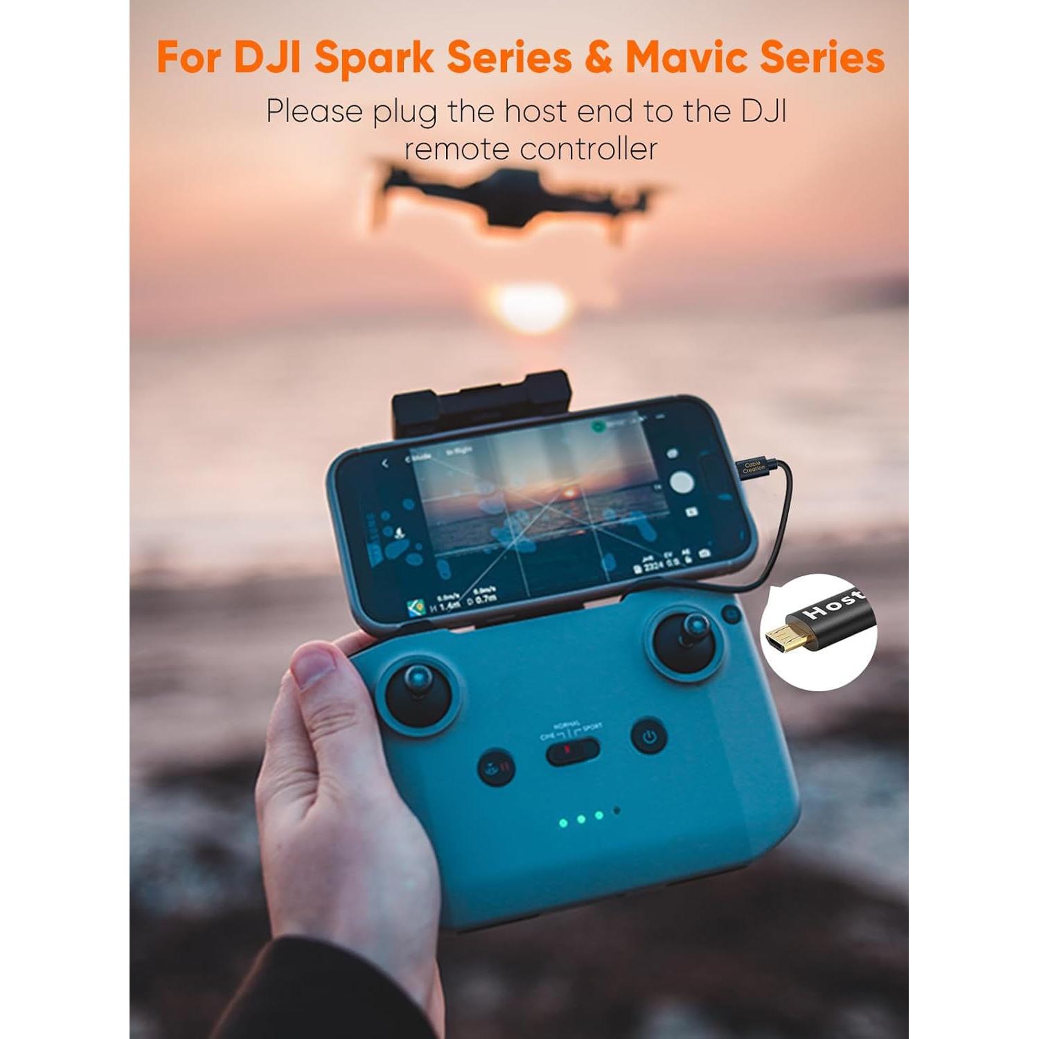 Cable Micro USB OTG 1.01m CableCreation para DJI Mavic