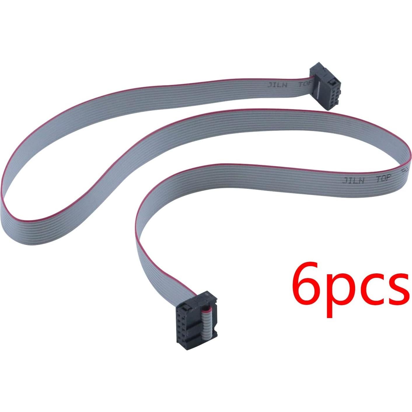 Cable de Cinta Plana USB Antrader 10P 60CM Hembra a Hembra - 6 Piezas