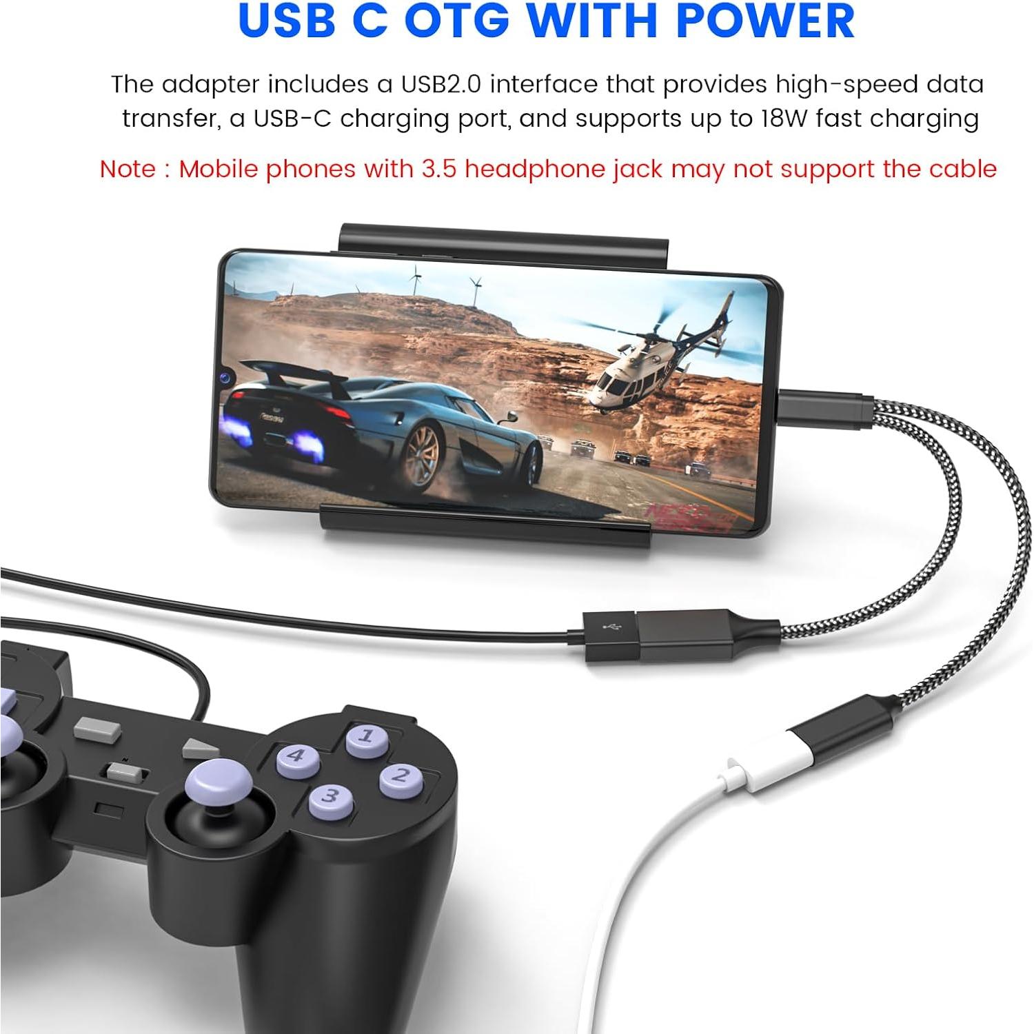 Adaptador USB C OTG MOGOOD 18W PD para Samsung y Switch