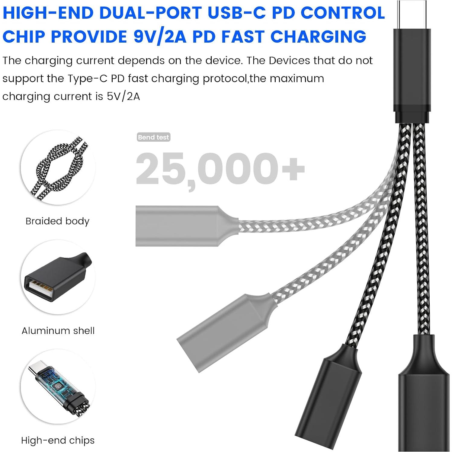 Adaptador USB C OTG MOGOOD 18W PD para Samsung y Switch