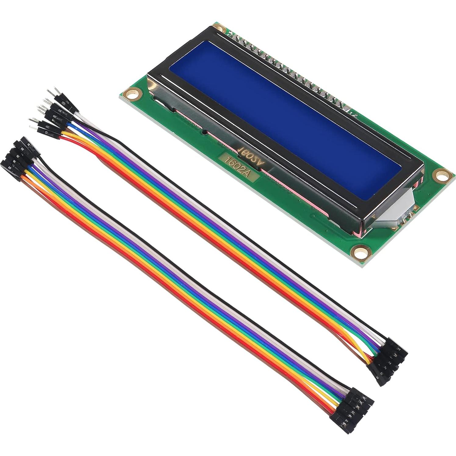 Paquete de 3 Módulos LCD 1602 I2C AITIAO Pantalla Azul