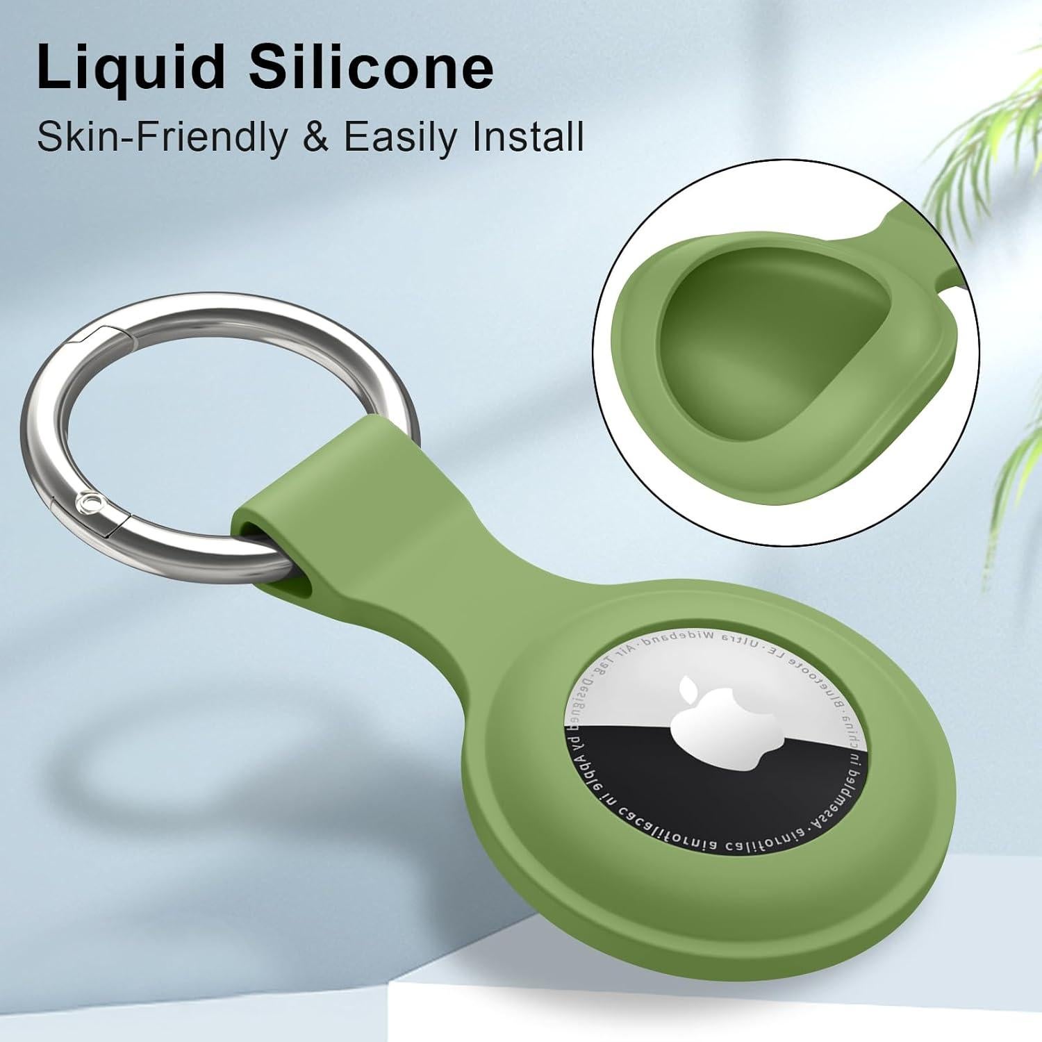 Meliya 4 Fundas de Silicona para AirTag - Protección y Llavero