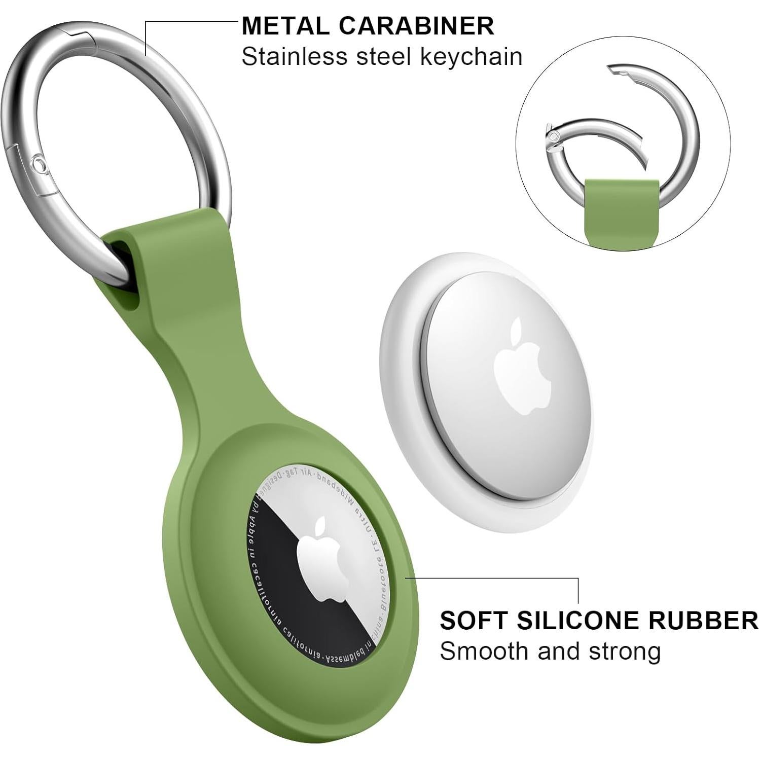 Meliya 4 Fundas de Silicona para AirTag - Protección y Llavero