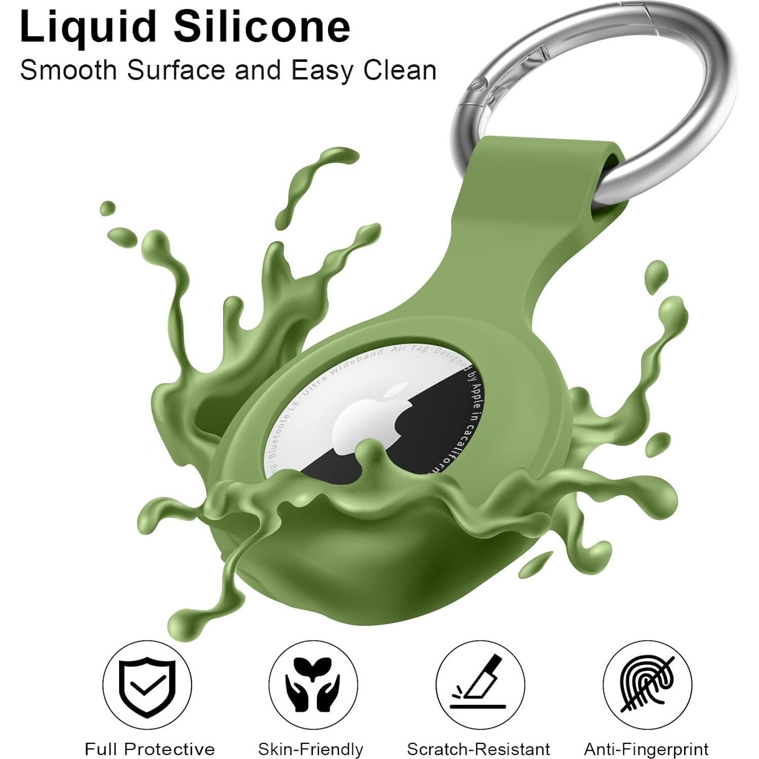 Meliya 4 Fundas de Silicona para AirTag - Protección y Llavero