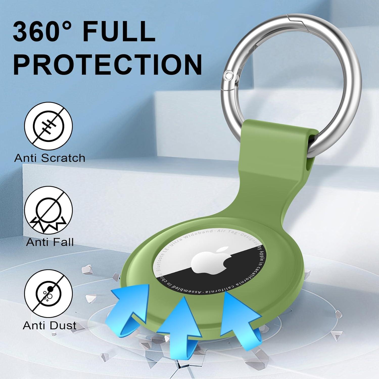 Meliya 4 Fundas de Silicona para AirTag - Protección y Llavero