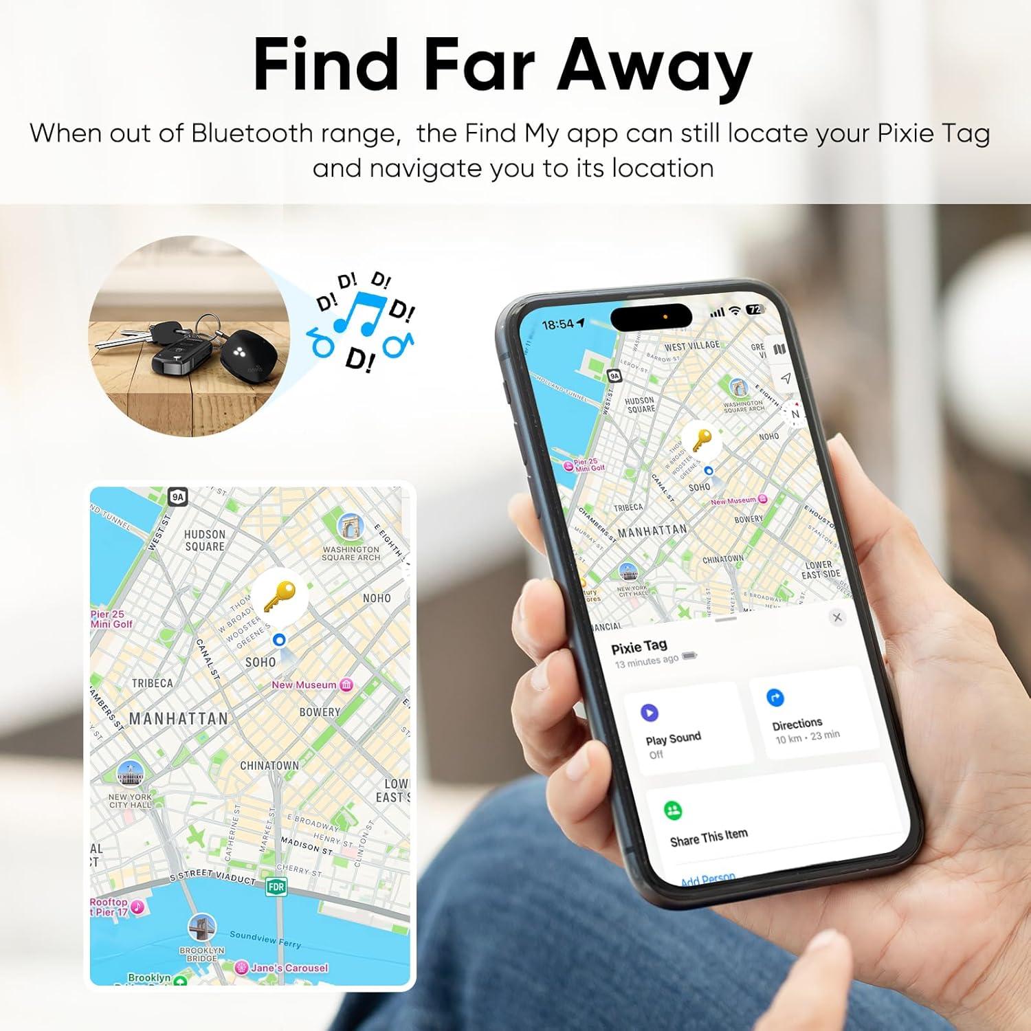 Localizador Bluetooth Onvis Pixietag - Paquete de 2, iOS