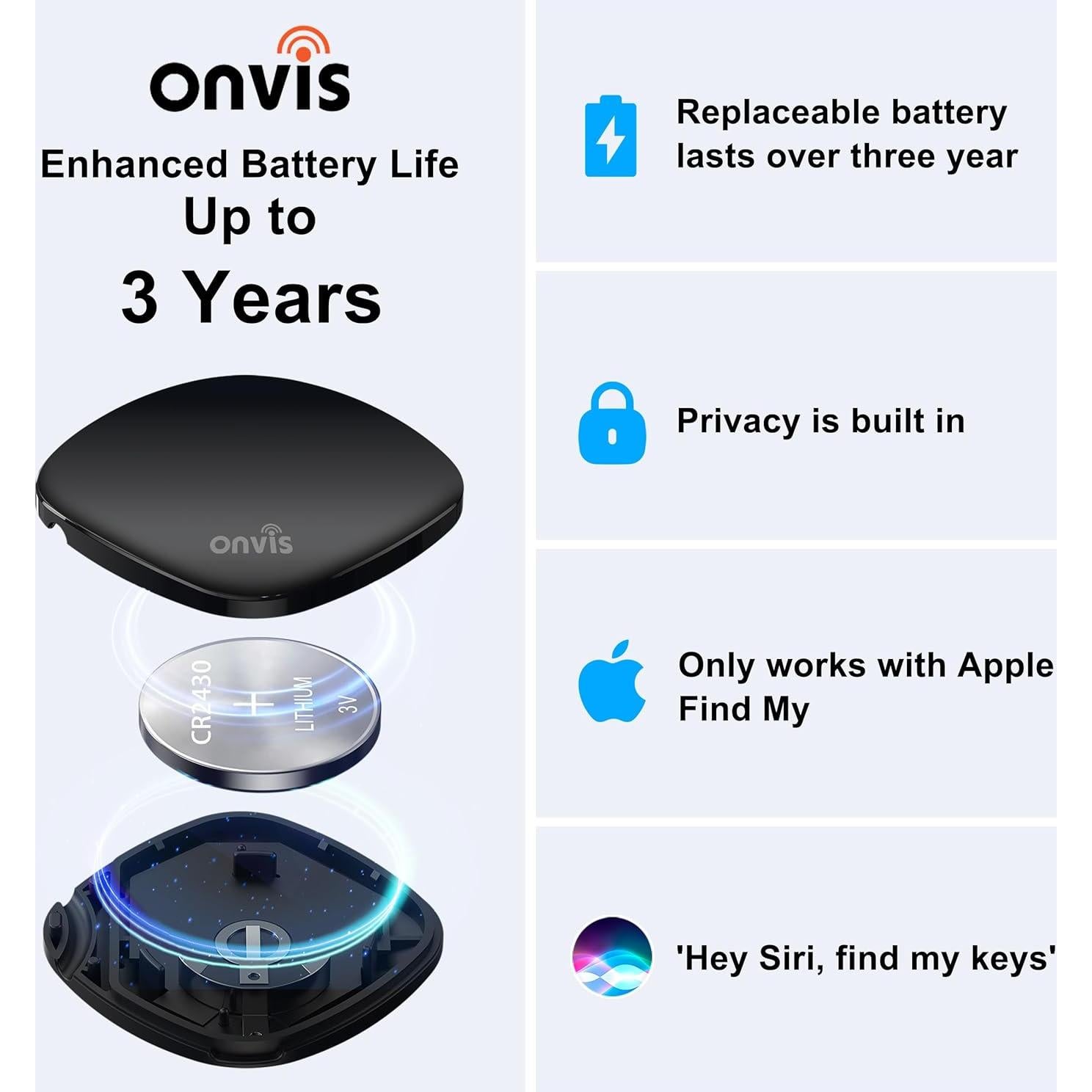 Localizador Bluetooth Onvis Pixietag - Paquete de 2, iOS